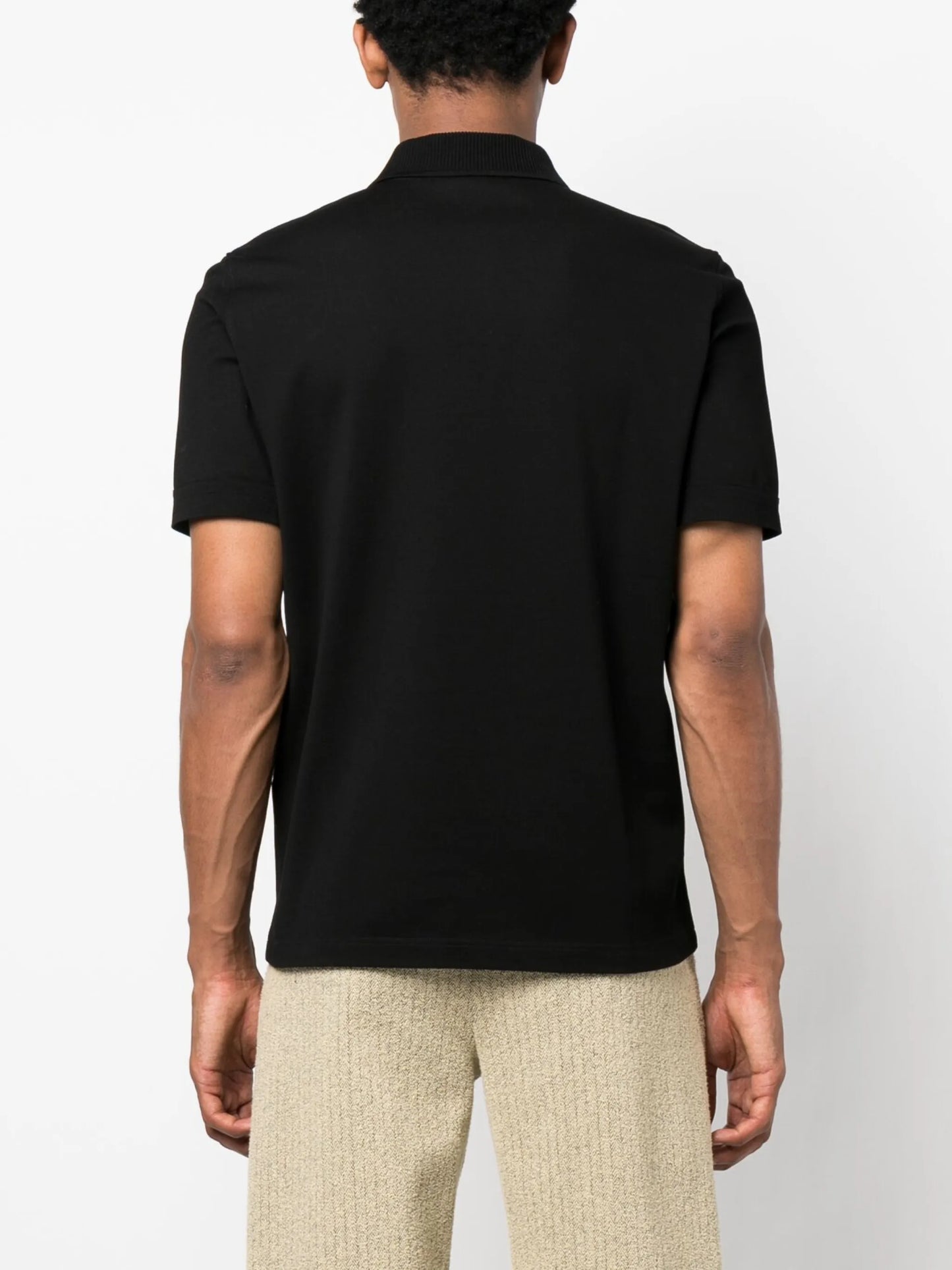 half-zip cotton polo shirt