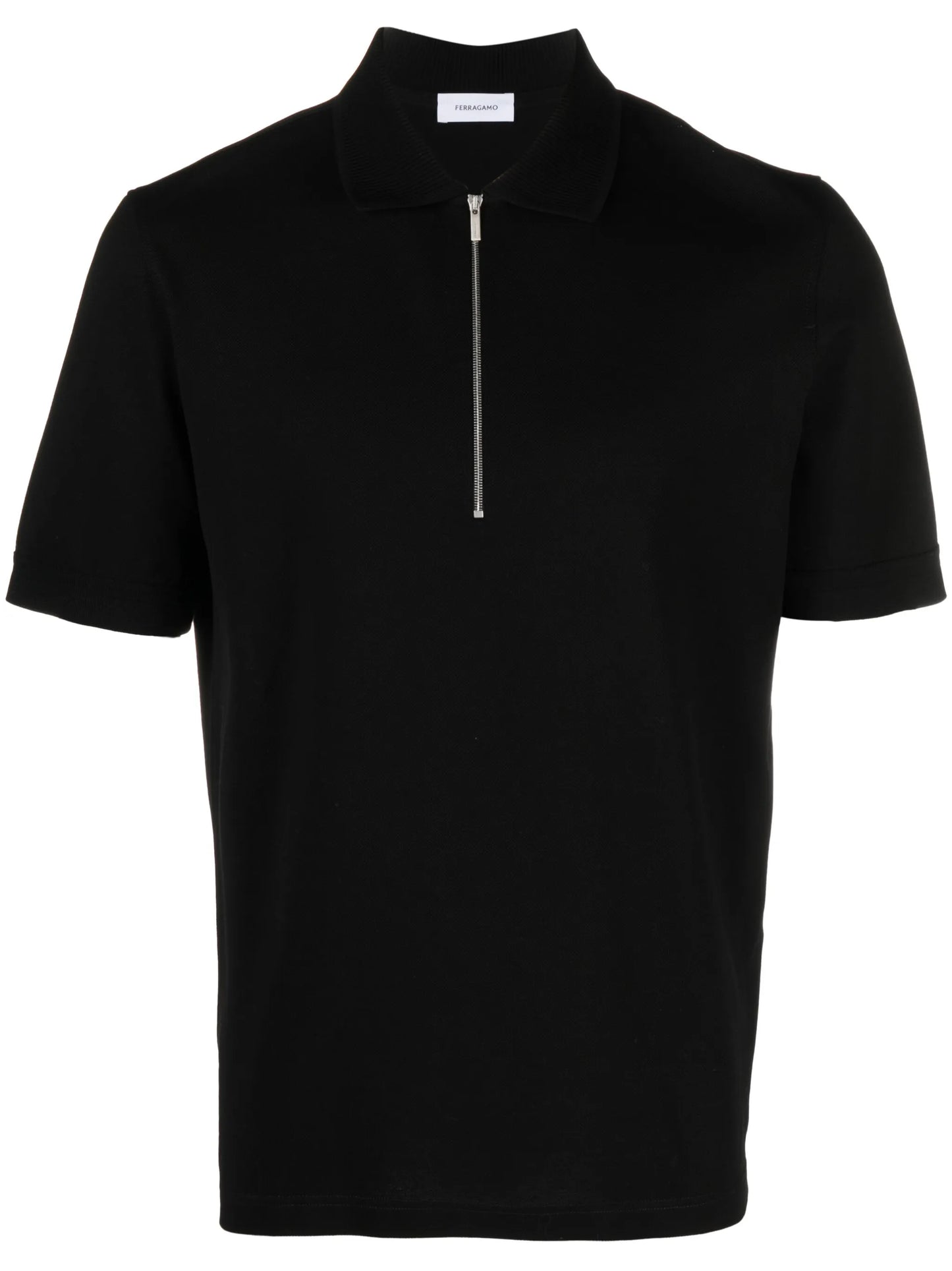 half-zip cotton polo shirt