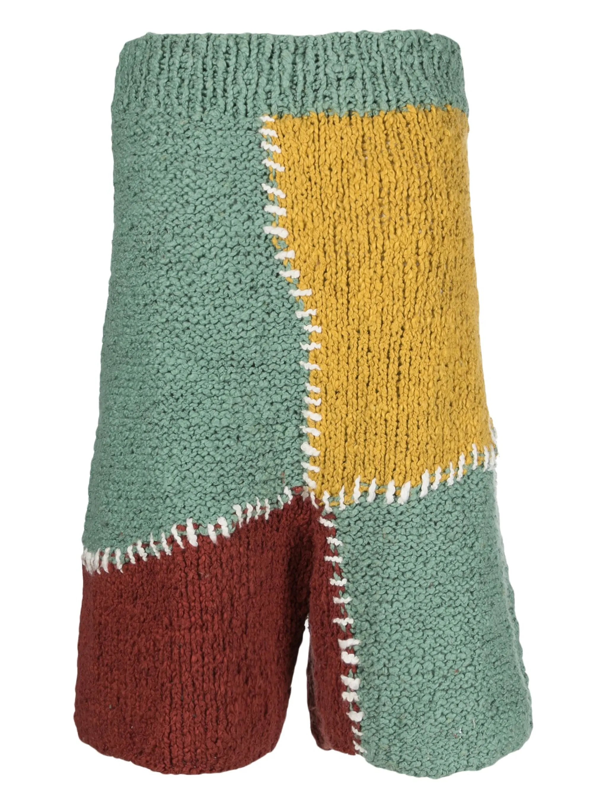 knitted organic-cotton shorts