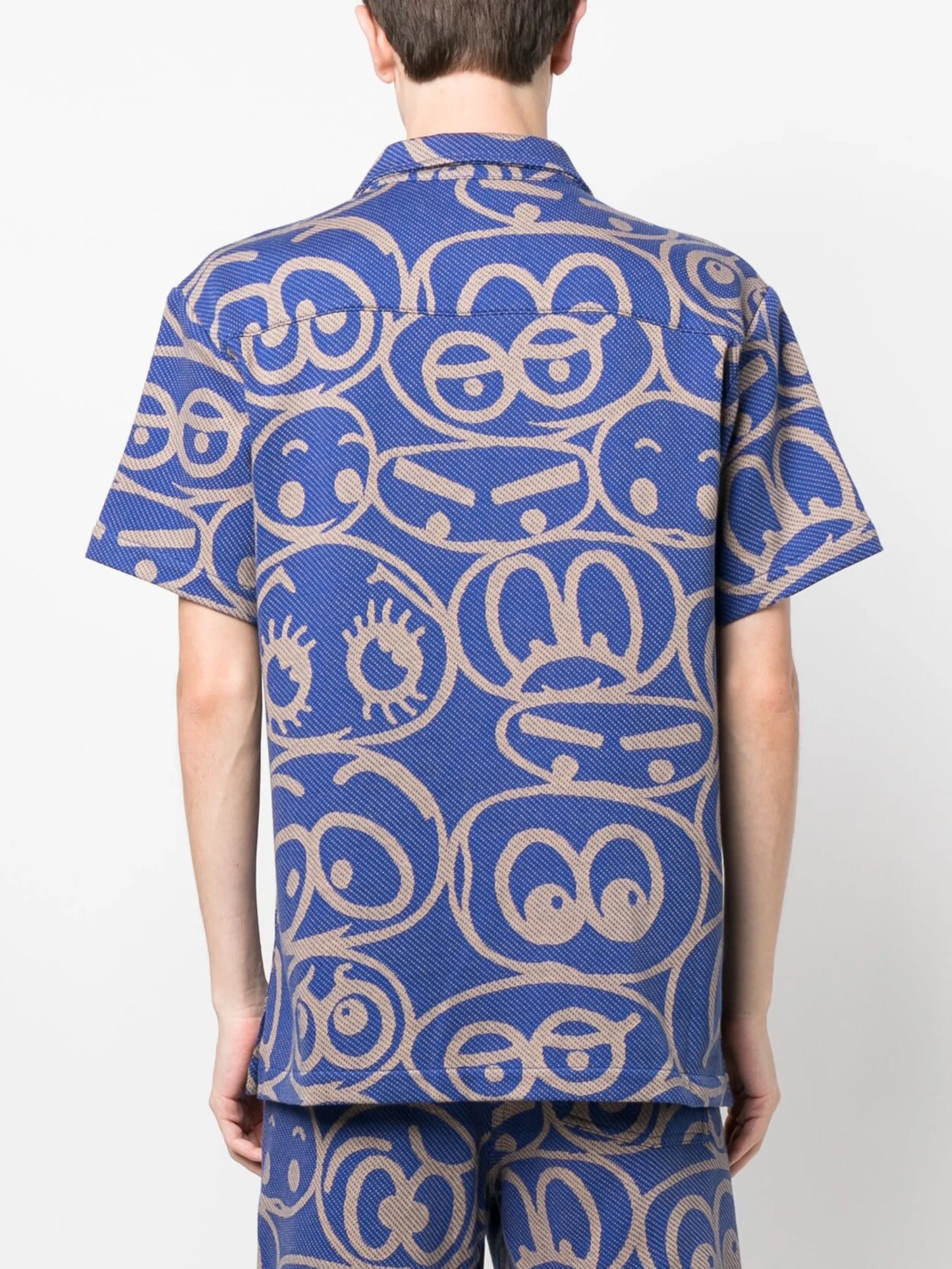 graphic-print cotton shirt