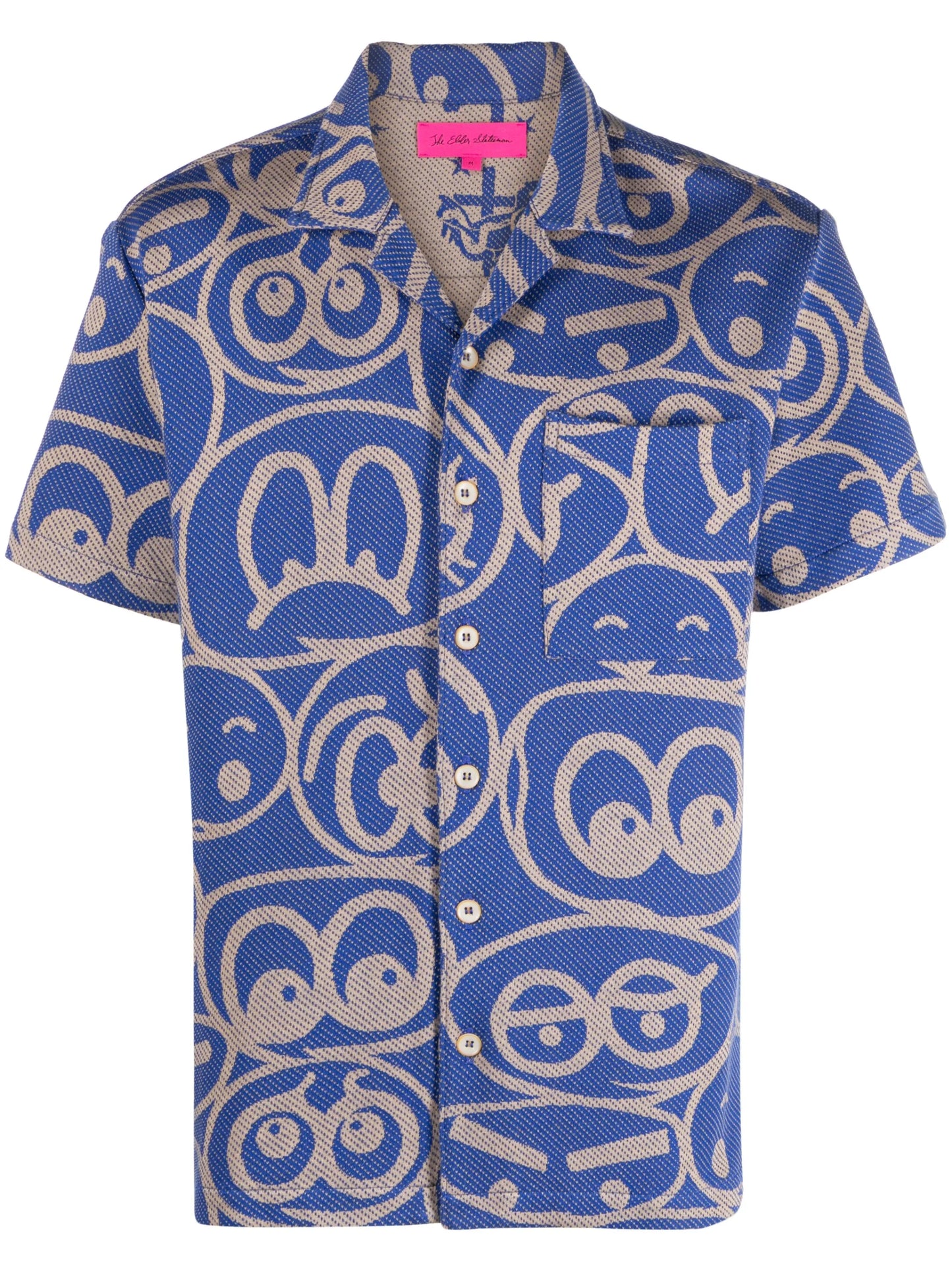 graphic-print cotton shirt