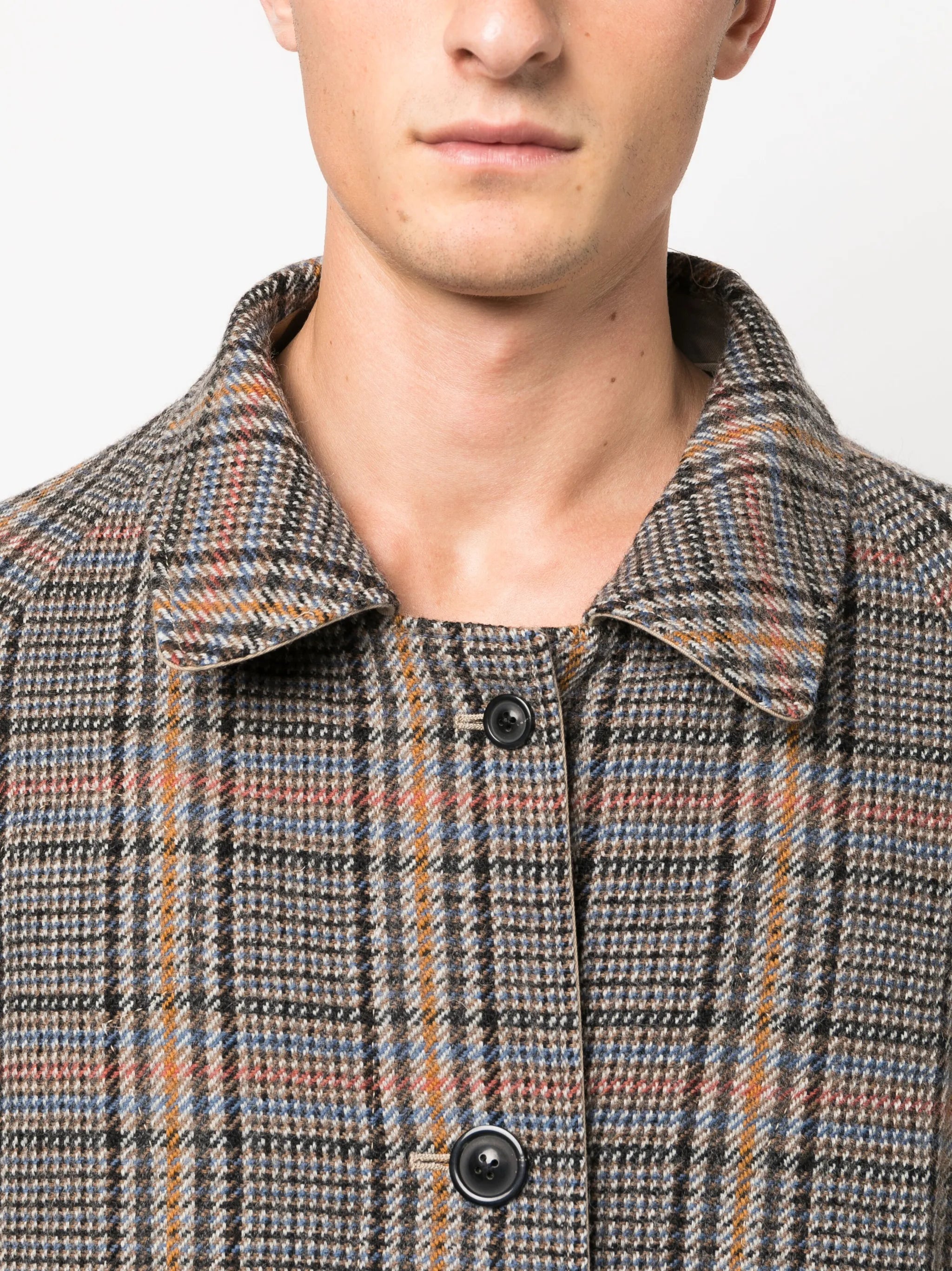 reversible single-breasted coat
