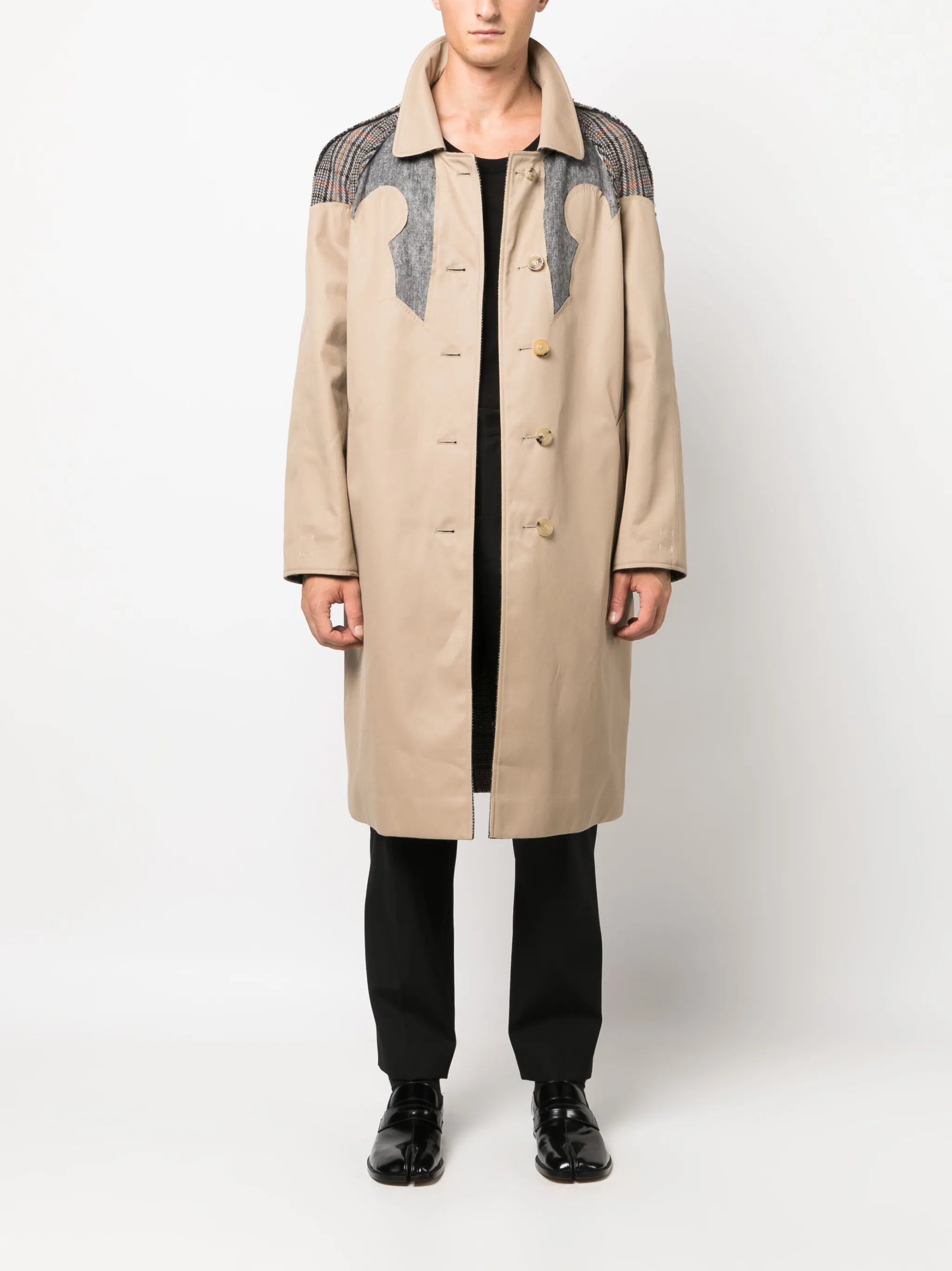 reversible single-breasted coat