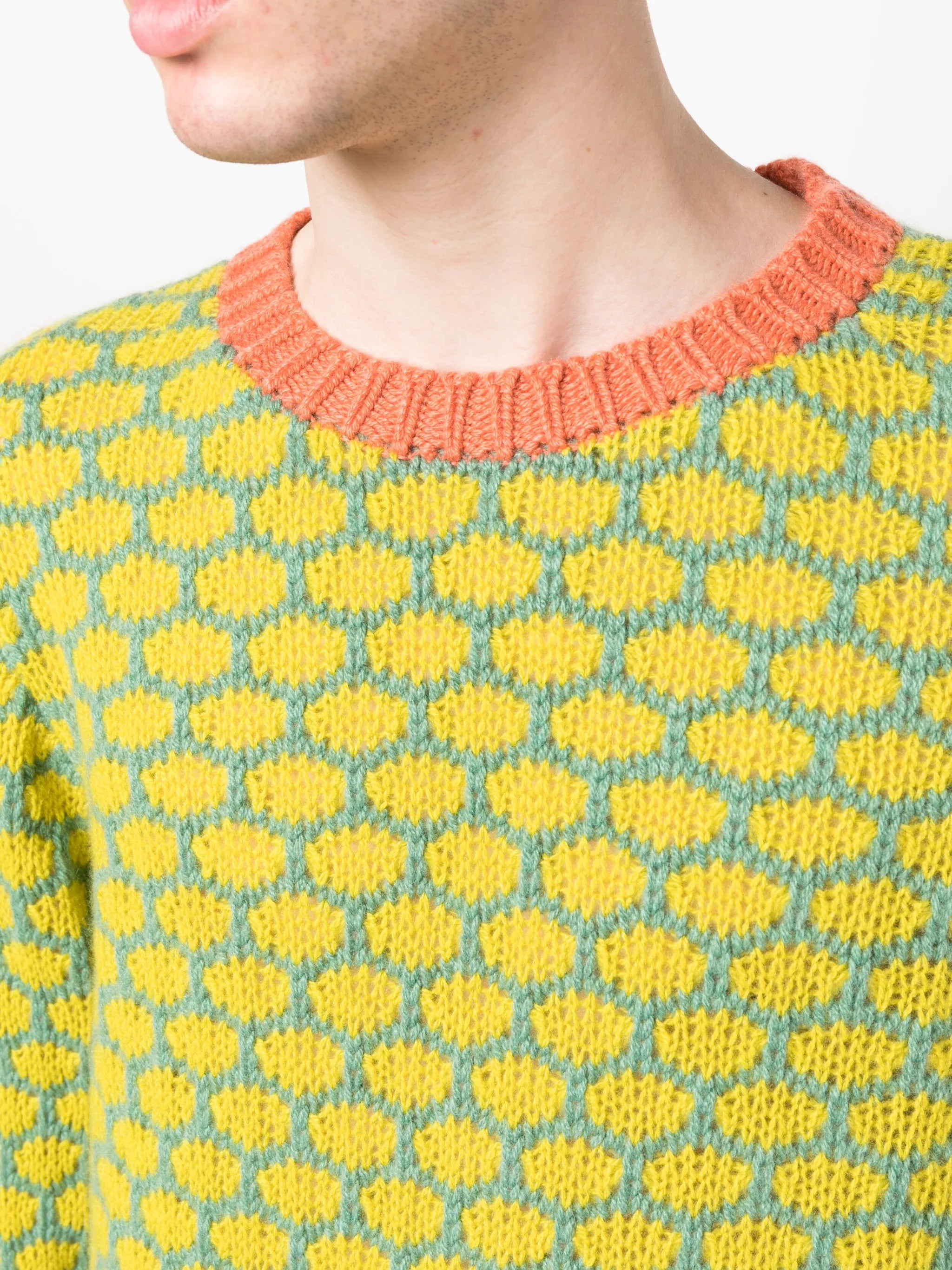 crochet-knit cashmere sweatshirt