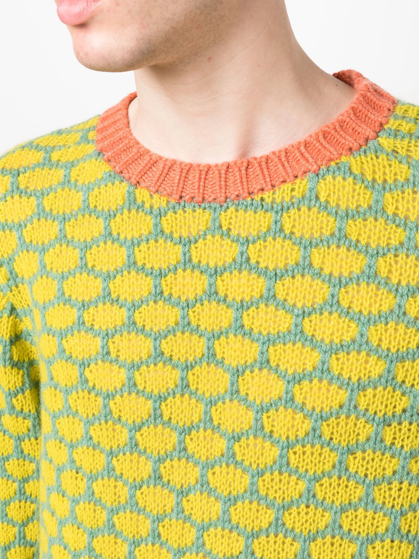 crochet-knit cashmere sweatshirt