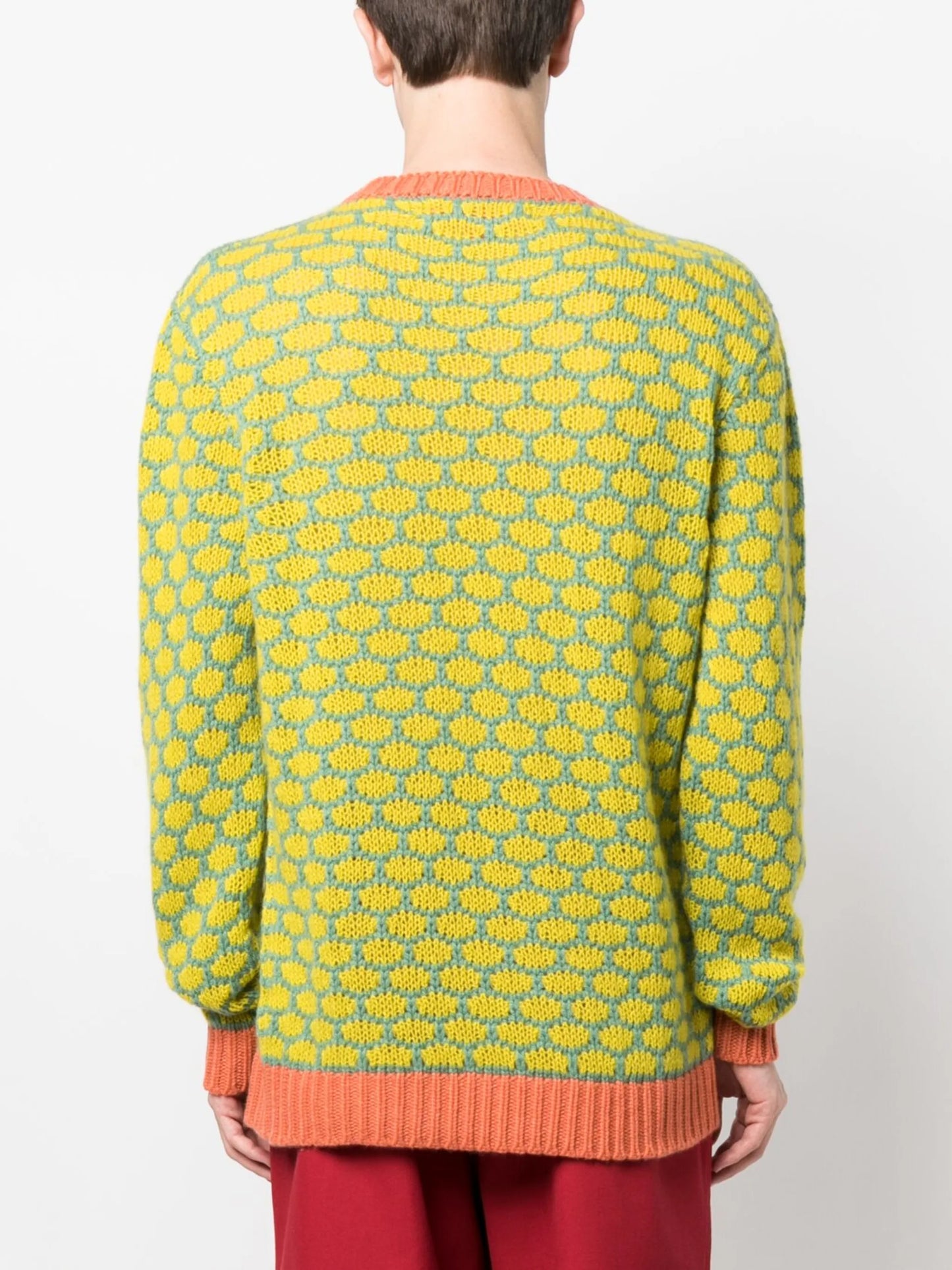 crochet-knit cashmere sweatshirt