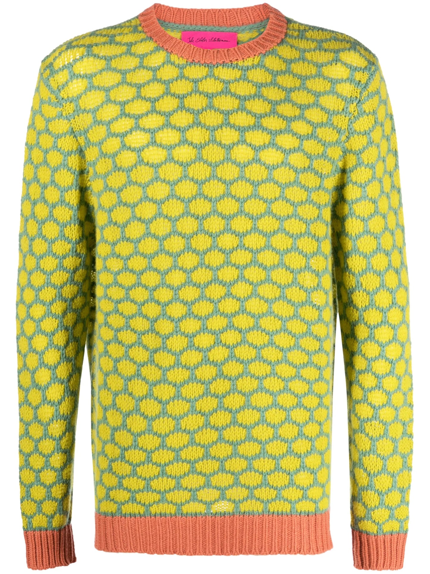 crochet-knit cashmere sweatshirt