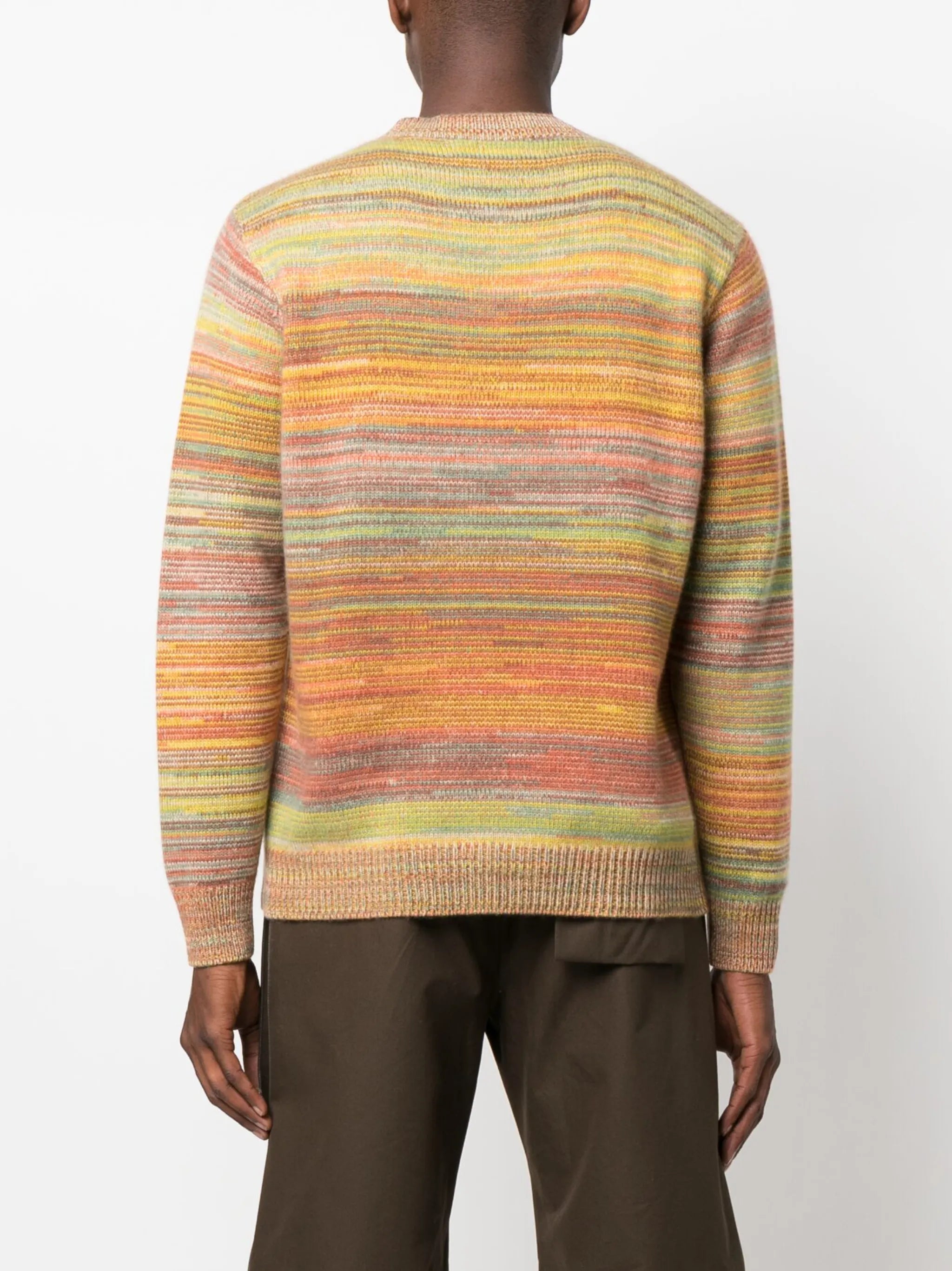 melange-effect knit jumper