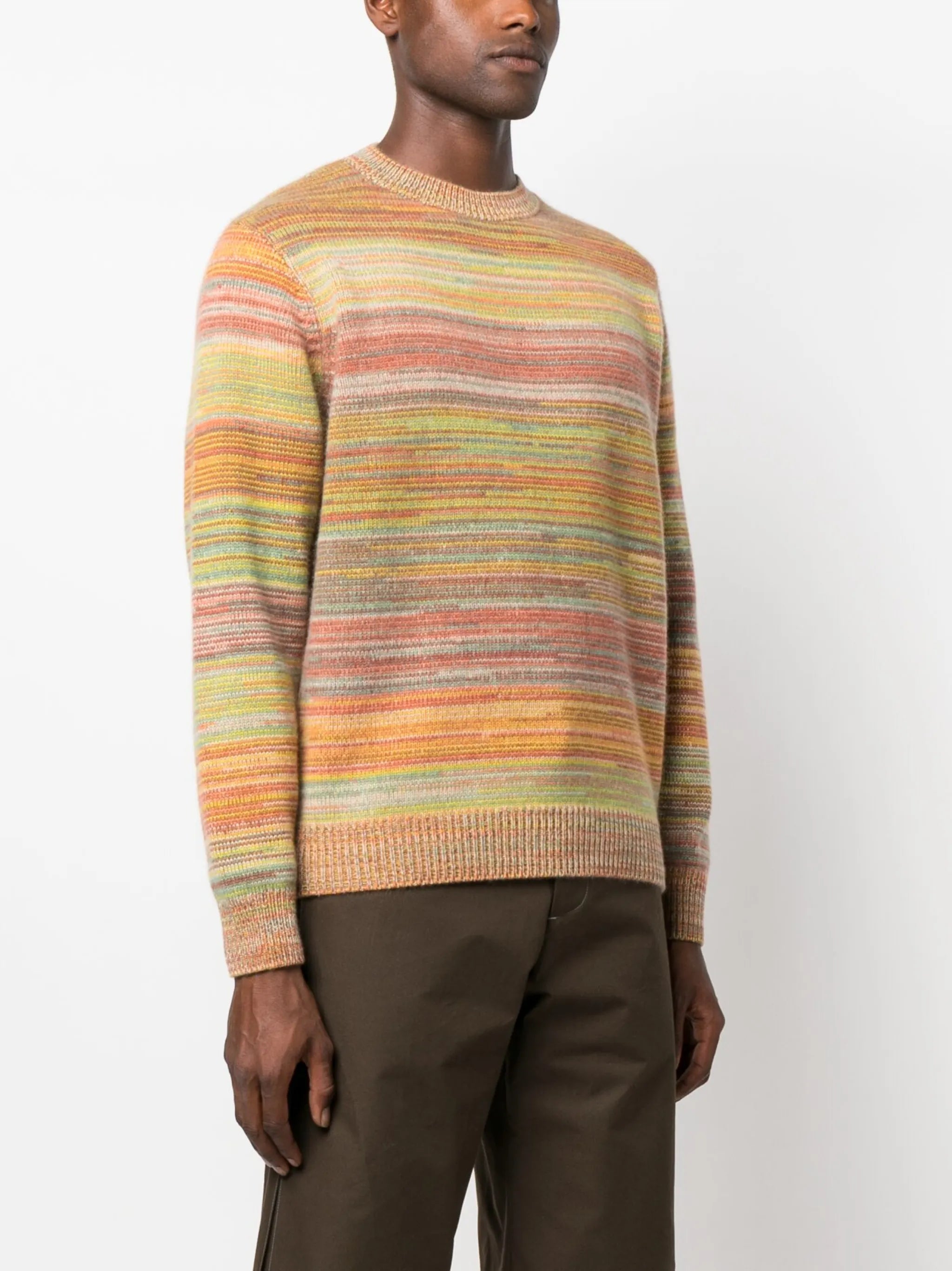 melange-effect knit jumper