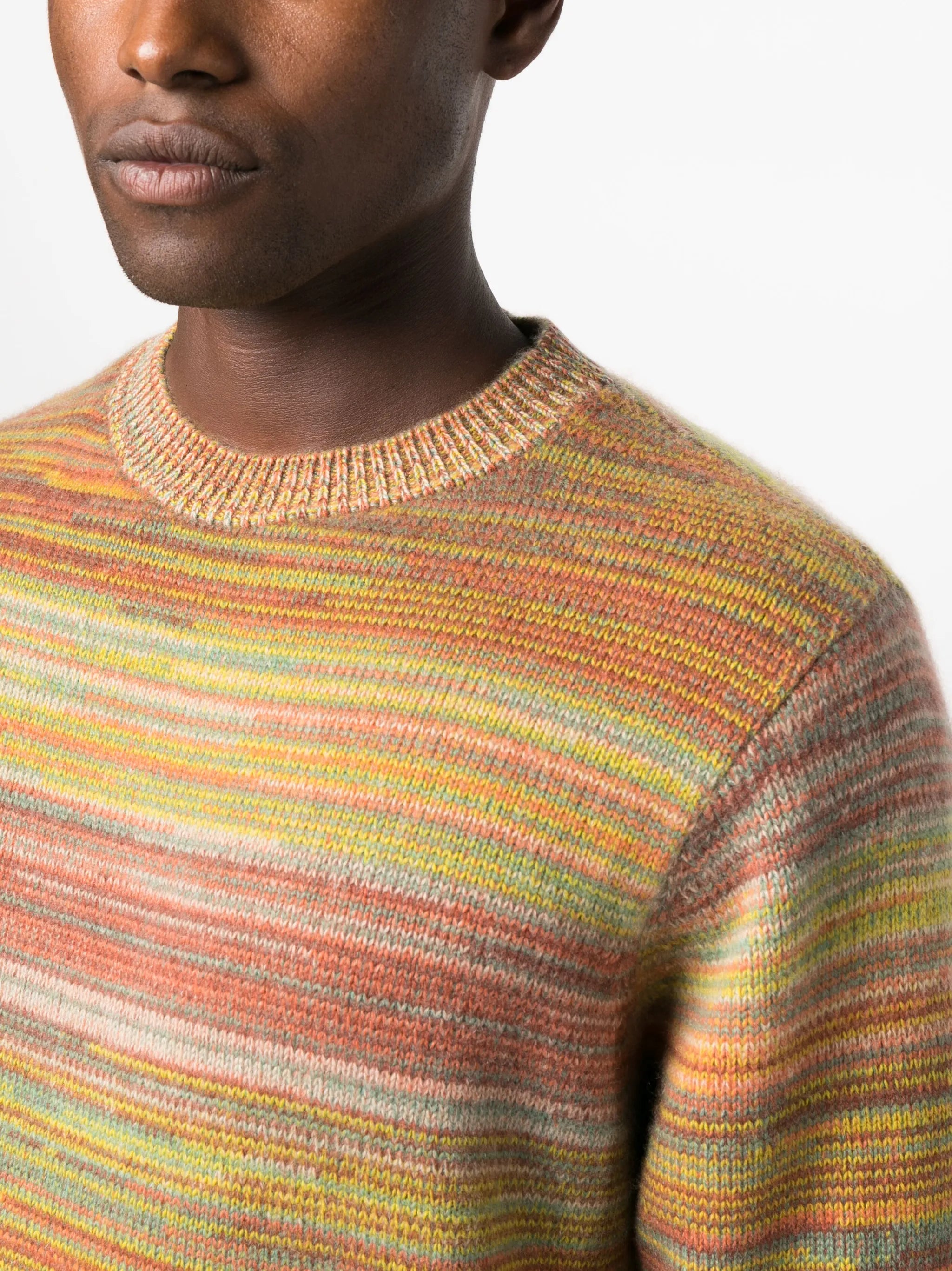 melange-effect knit jumper