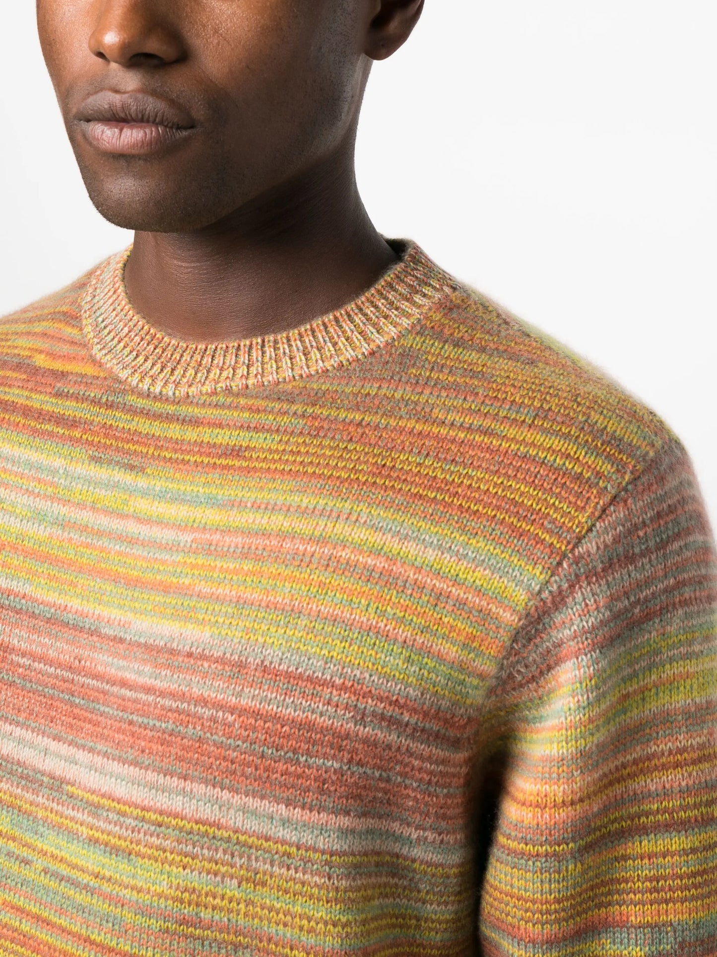 melange-effect knit jumper