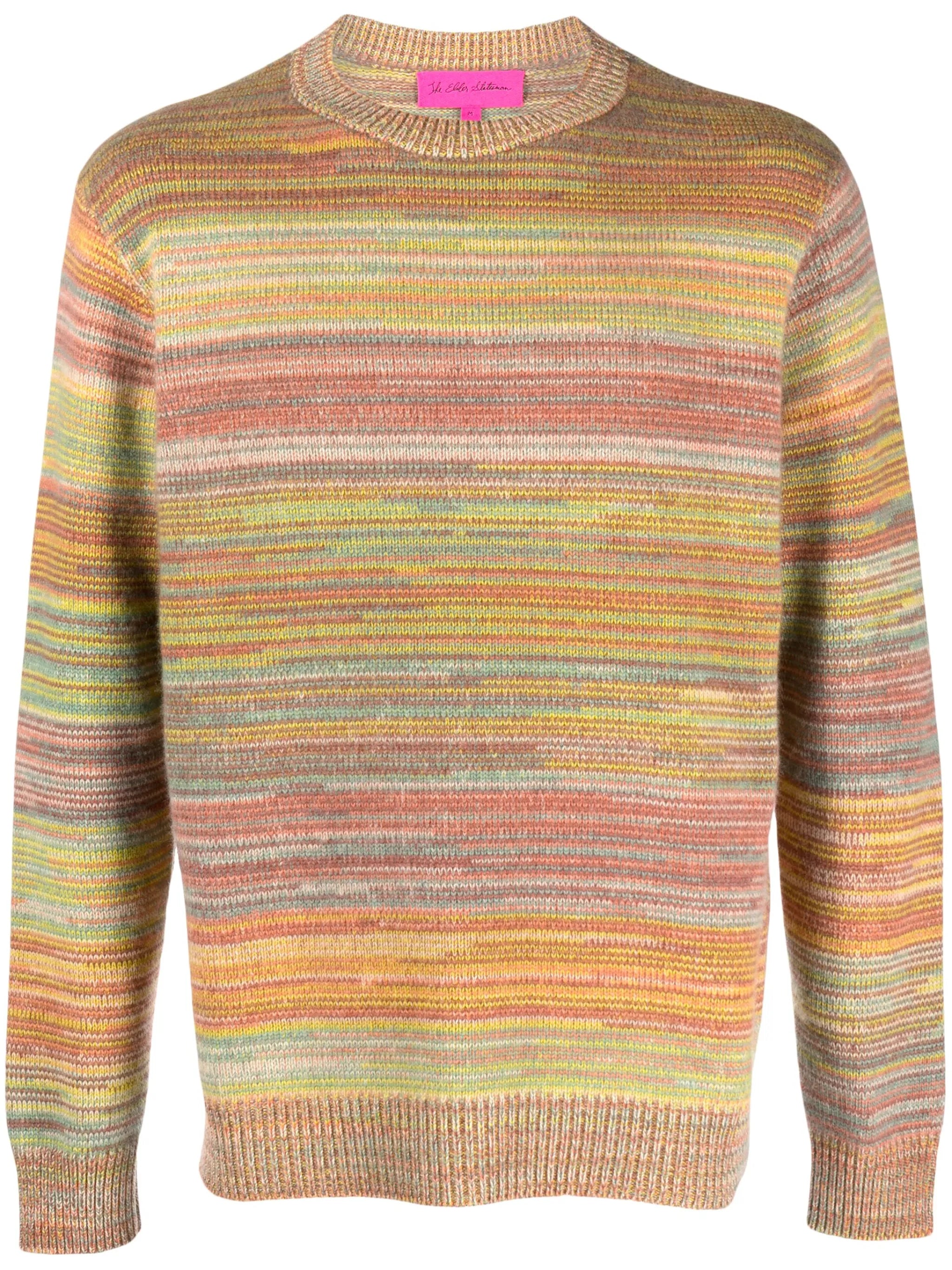 melange-effect knit jumper