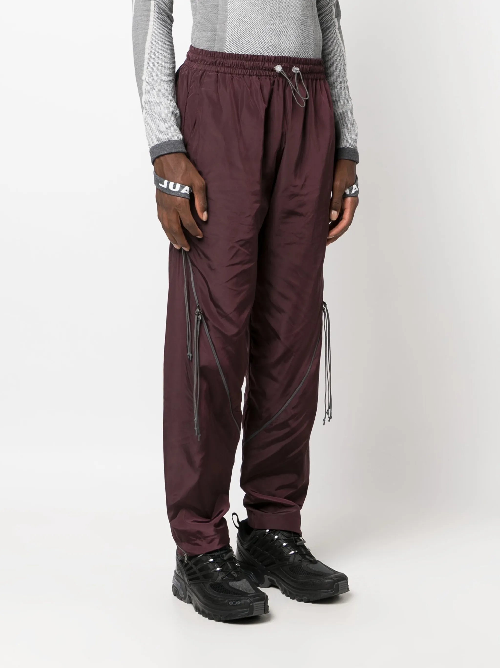 zip-details track pants