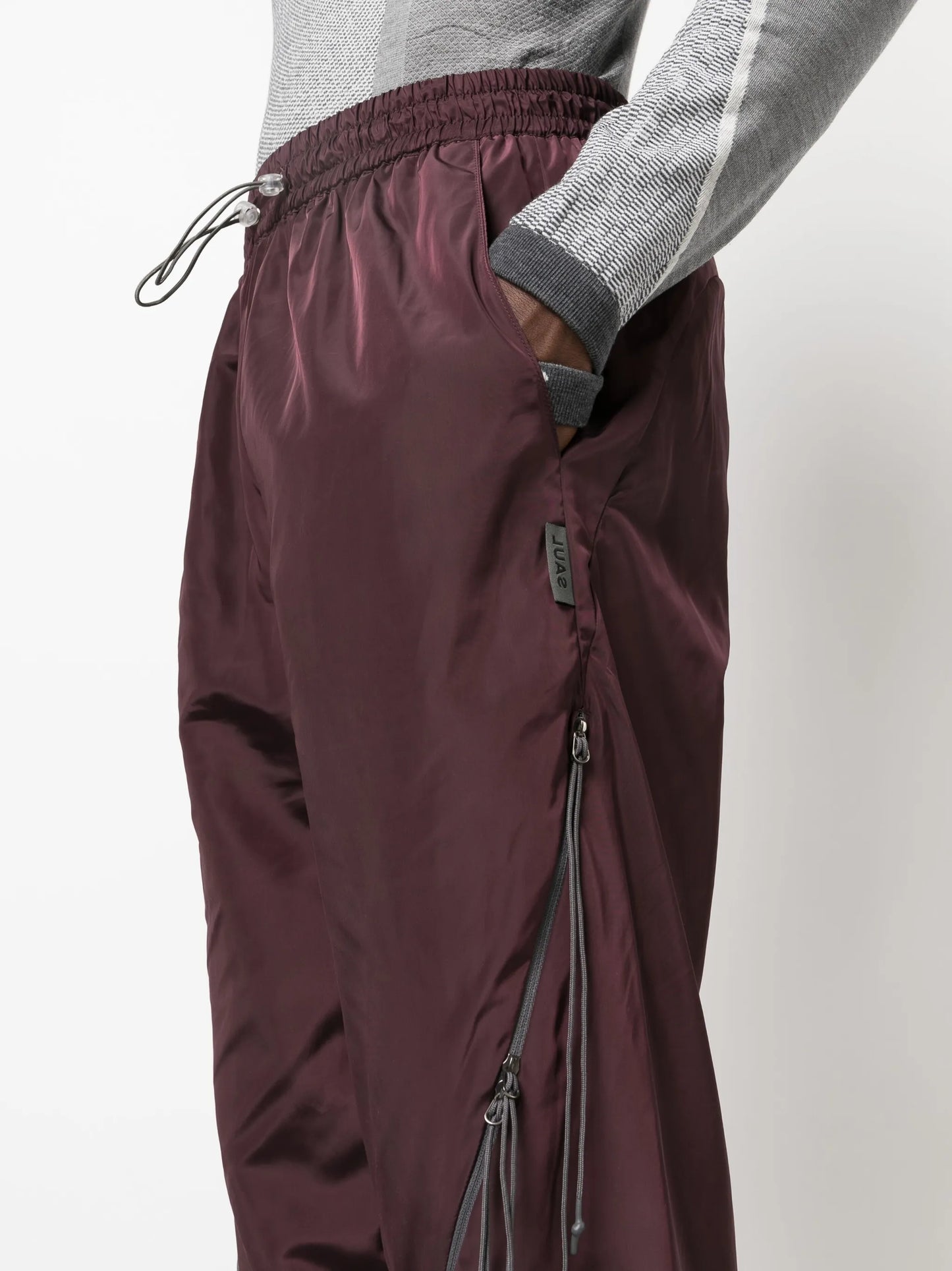 zip-details track pants