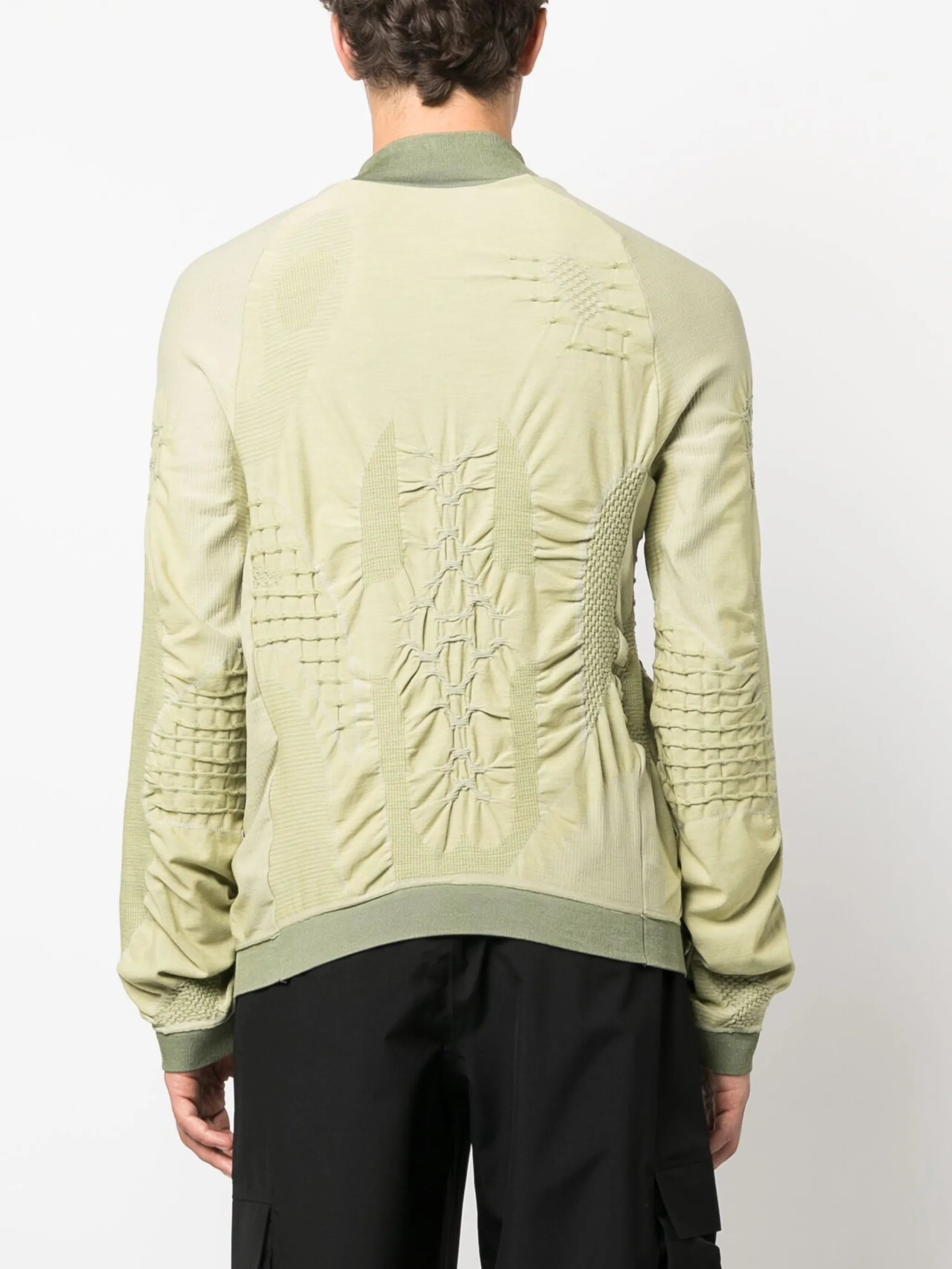 half-zip 3D-knit sweatshirt