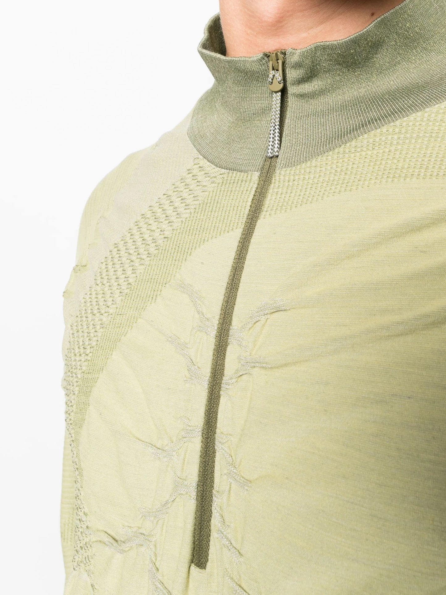 half-zip 3D-knit sweatshirt