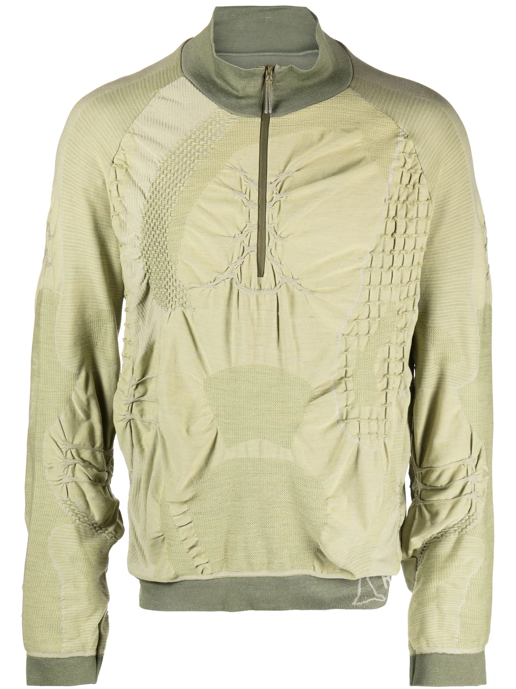 half-zip 3D-knit sweatshirt