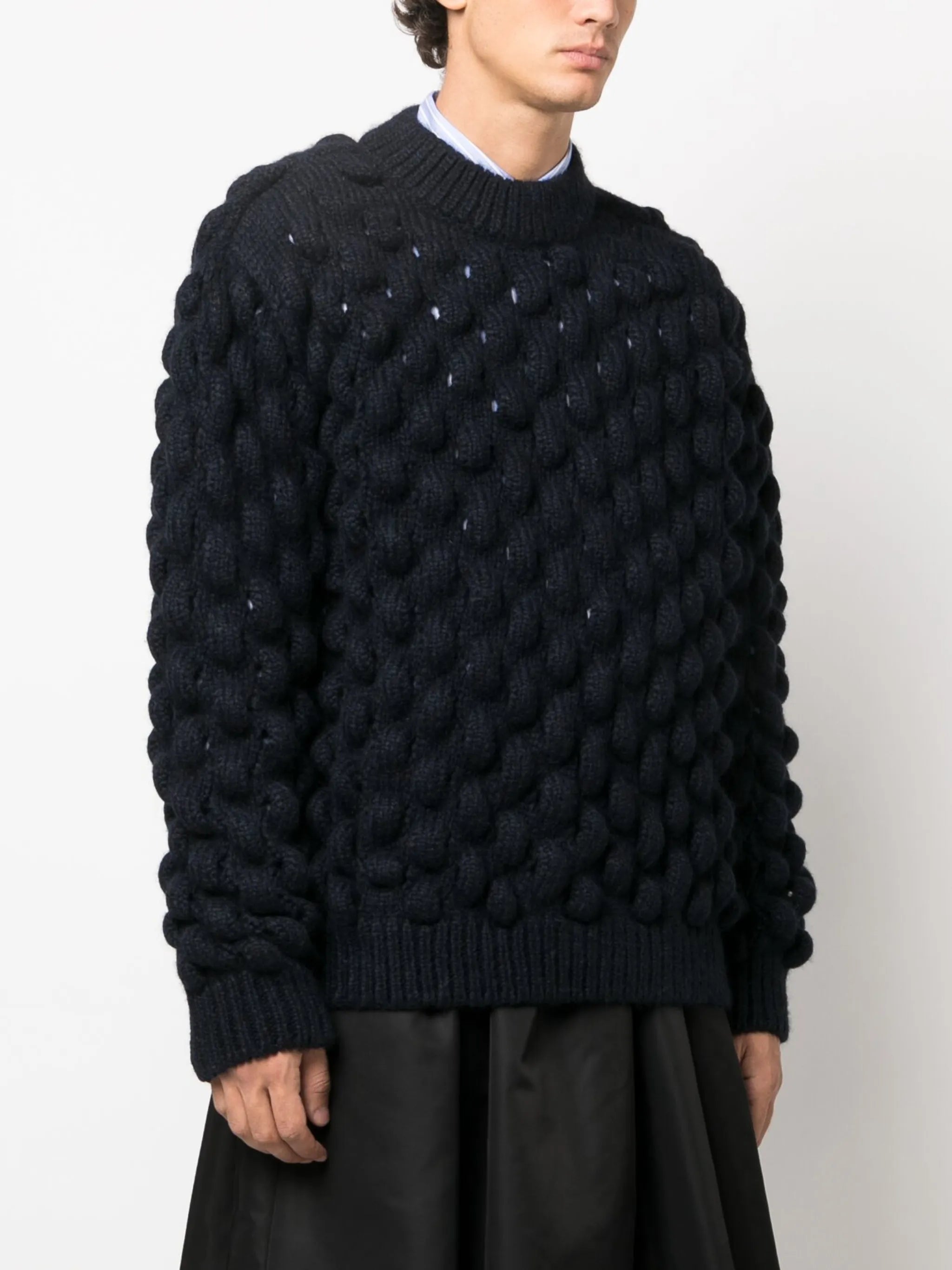 oversized bubble knitted jumper