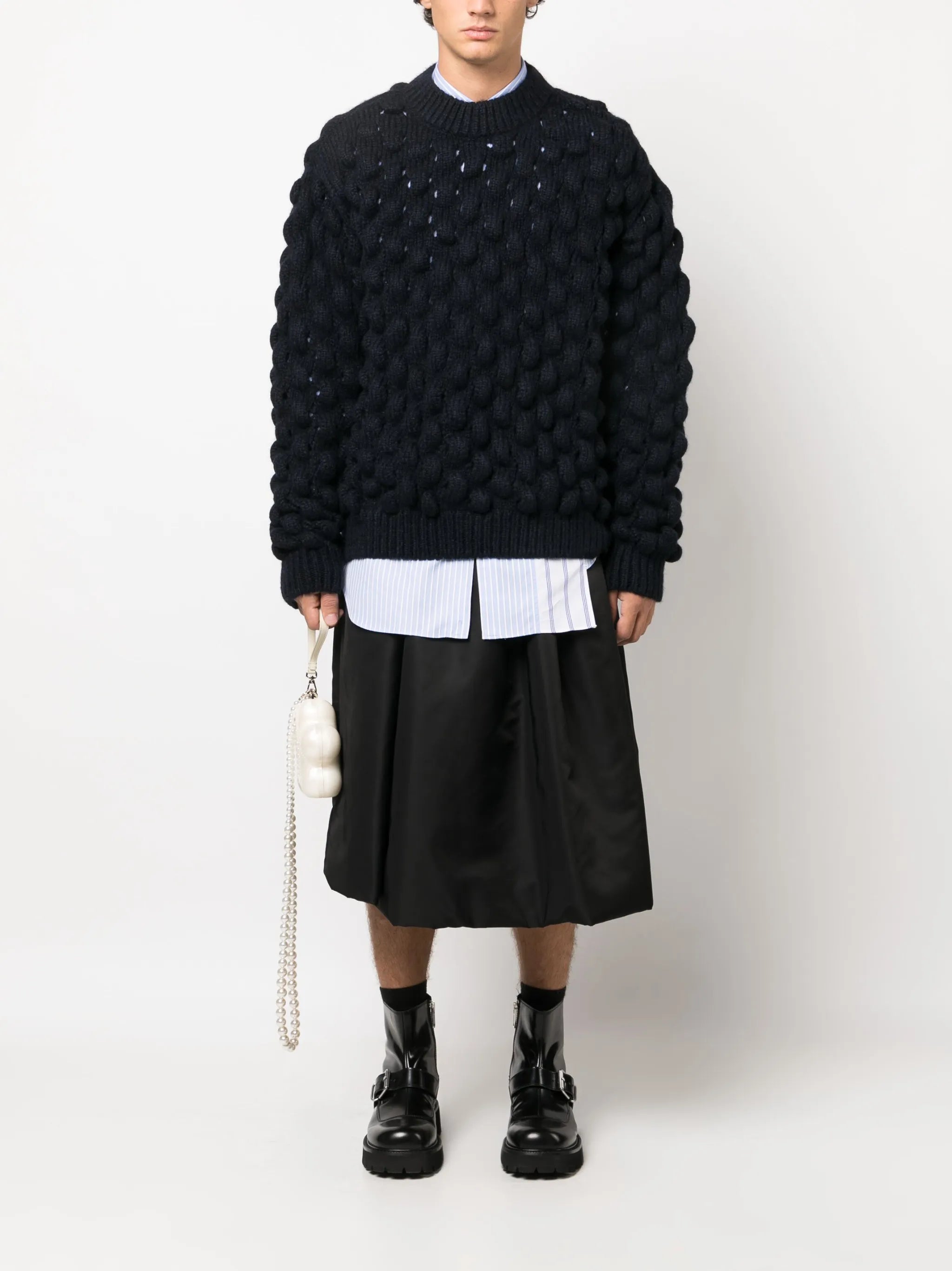 oversized bubble knitted jumper
