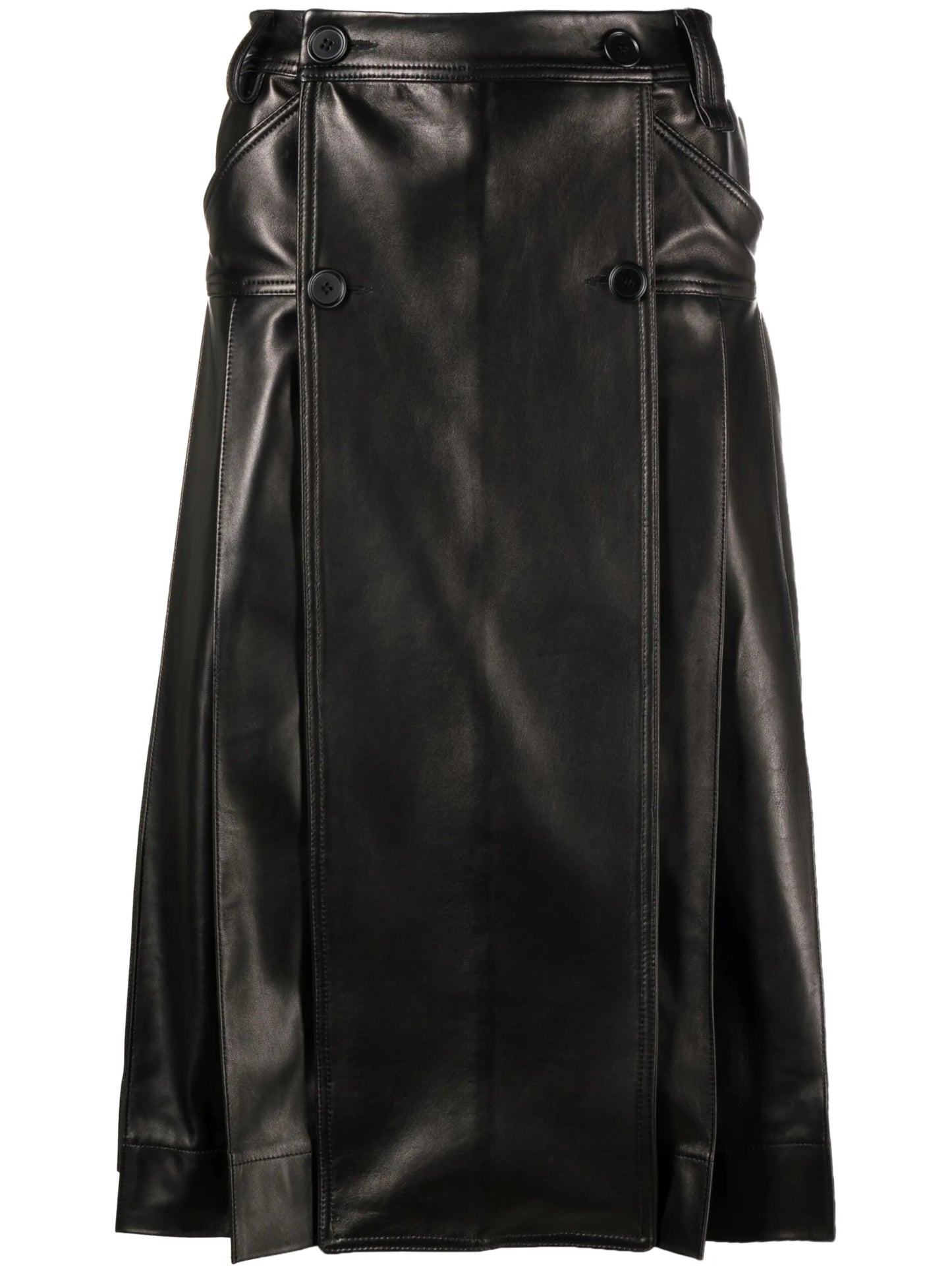 pleated leather kilt