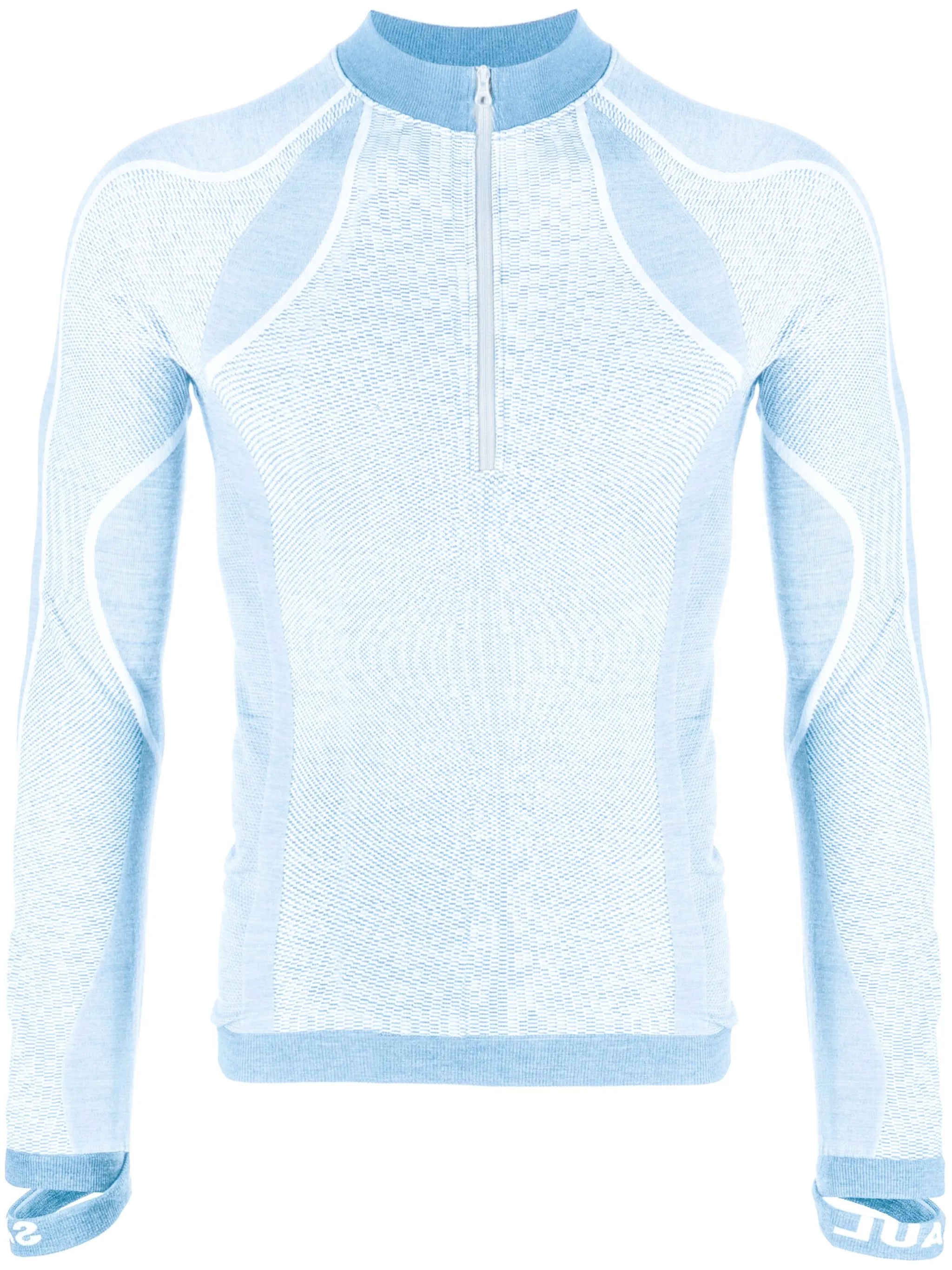 intarsia-knit wool-blend compression top