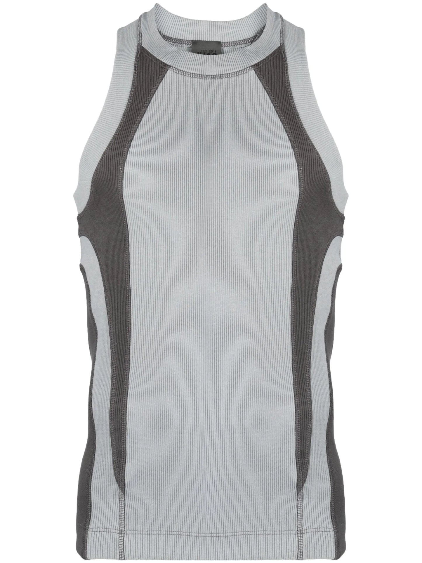 intarsia-knit compression tank top