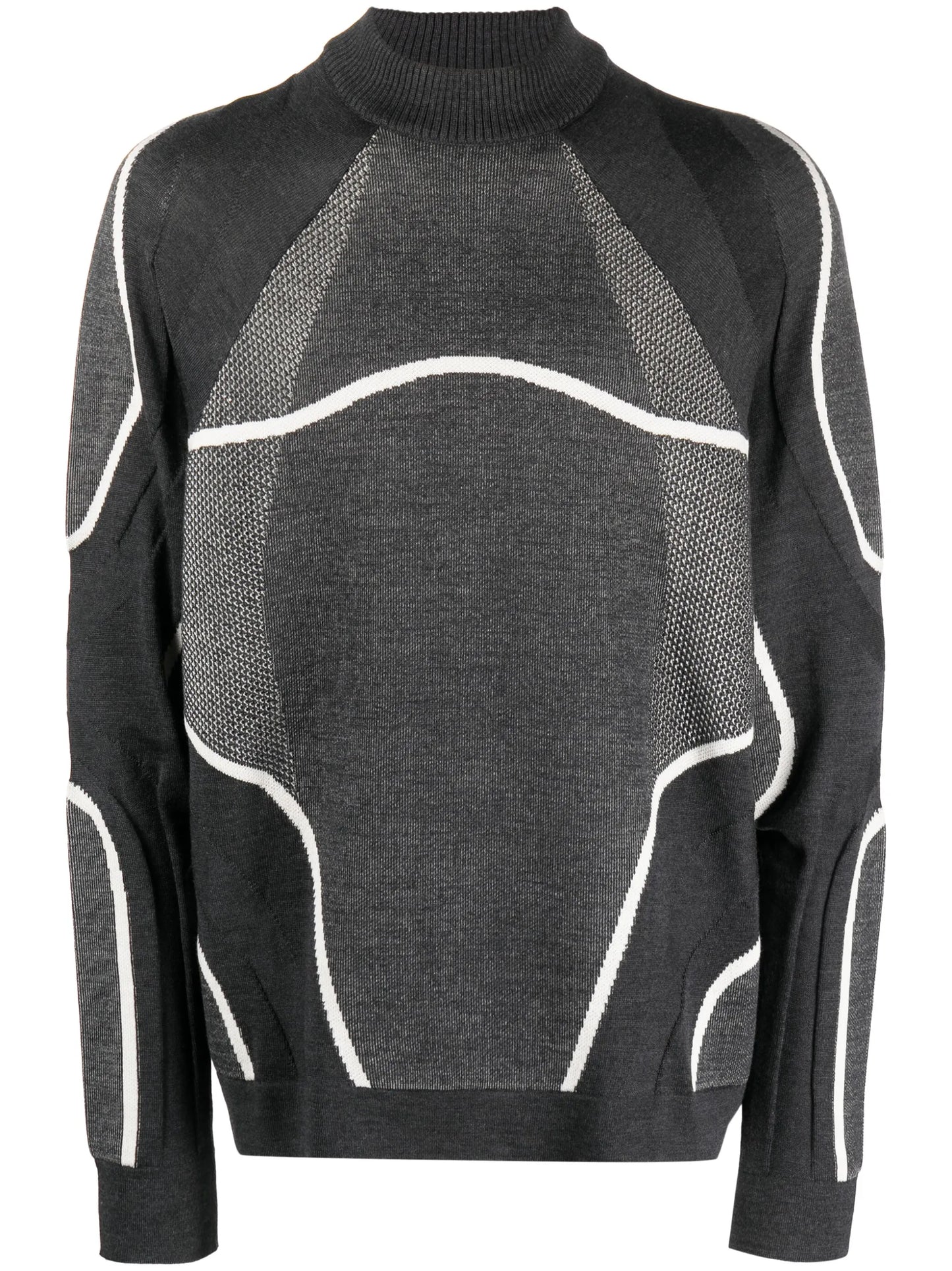 intarsia-knit merino-wool jumper