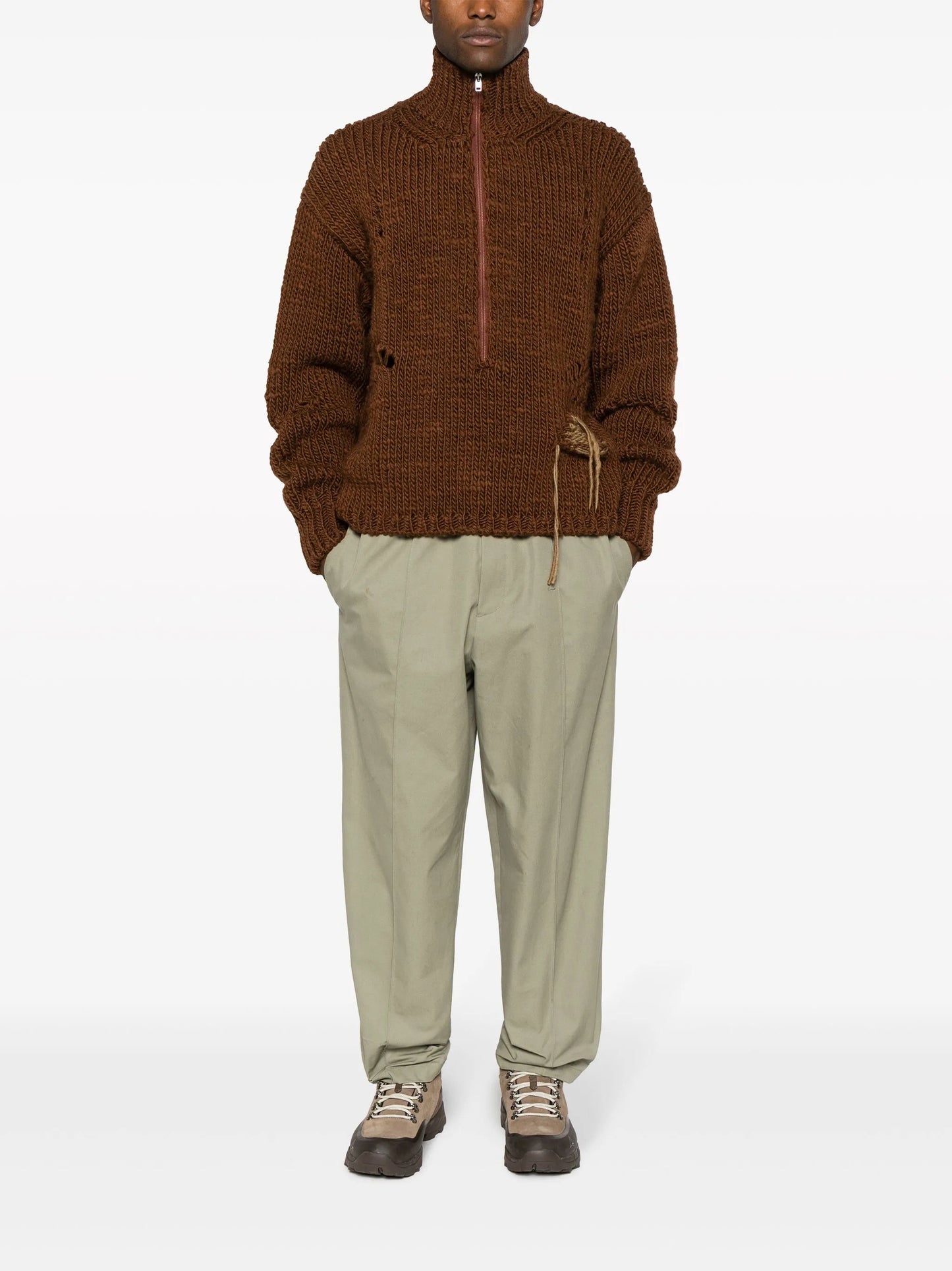 woven-logo wool jumper