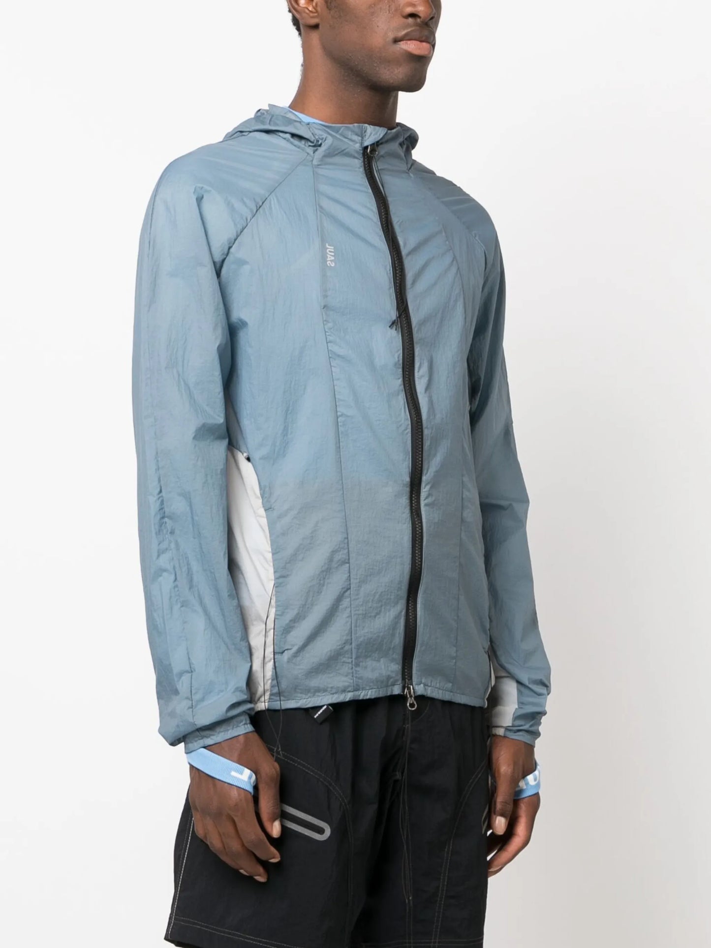 hooded zip-up lightweight jacket