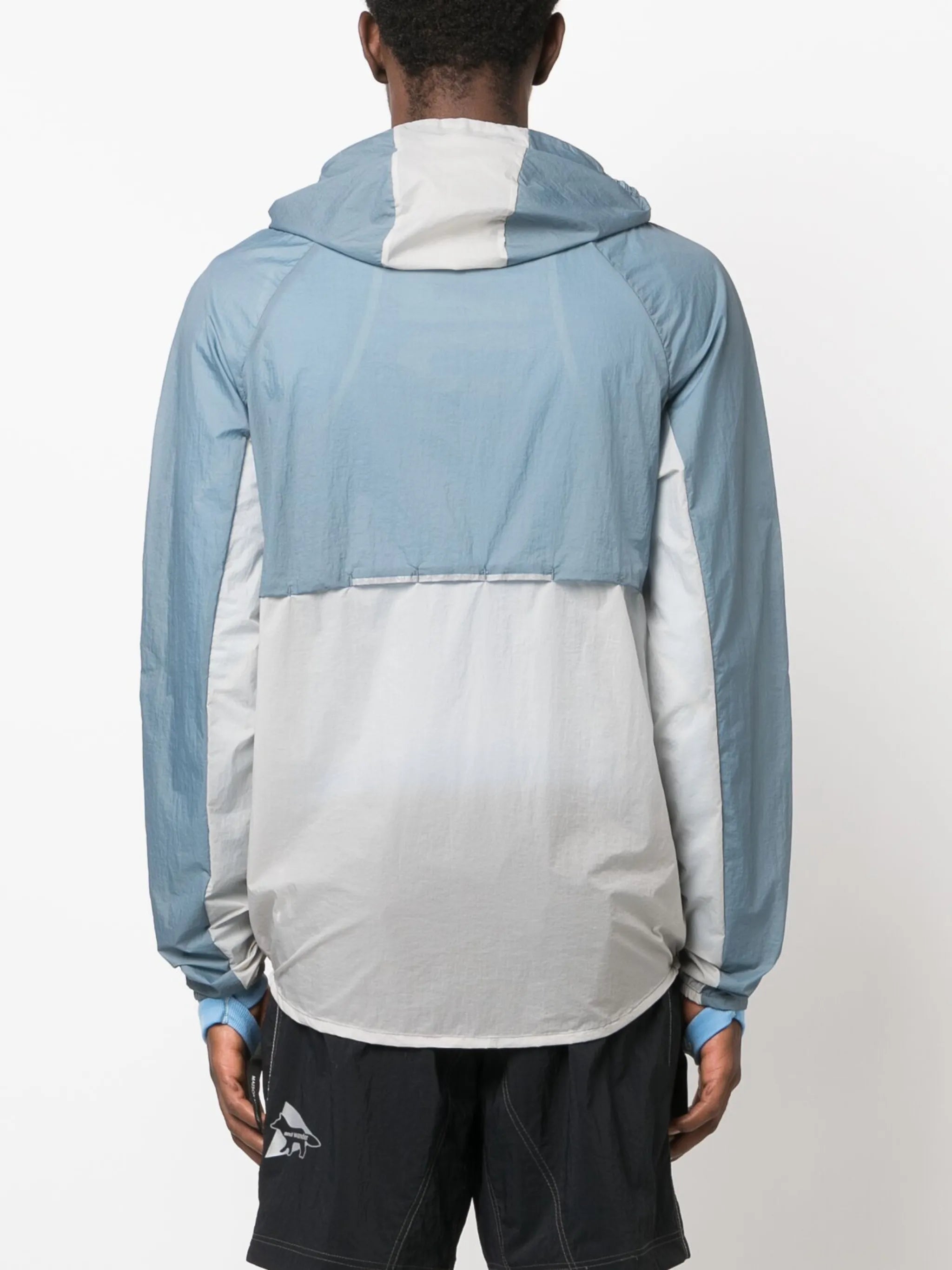 hooded zip-up lightweight jacket