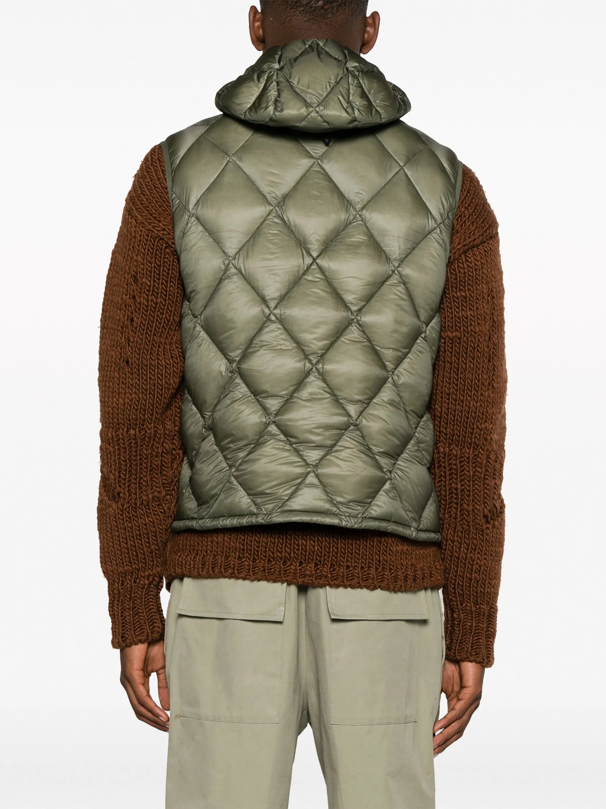 hooded padded gilet
