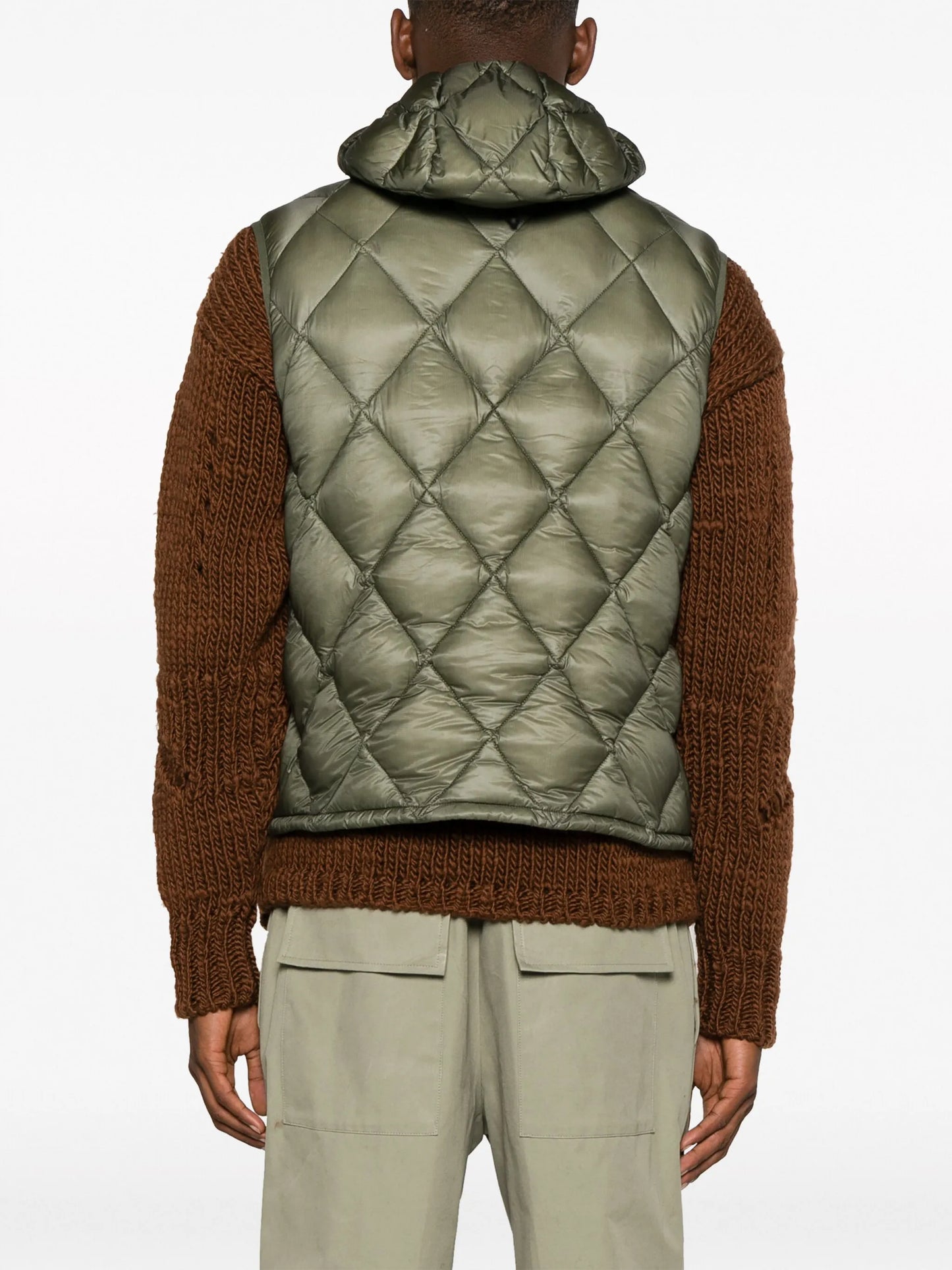 hooded padded gilet