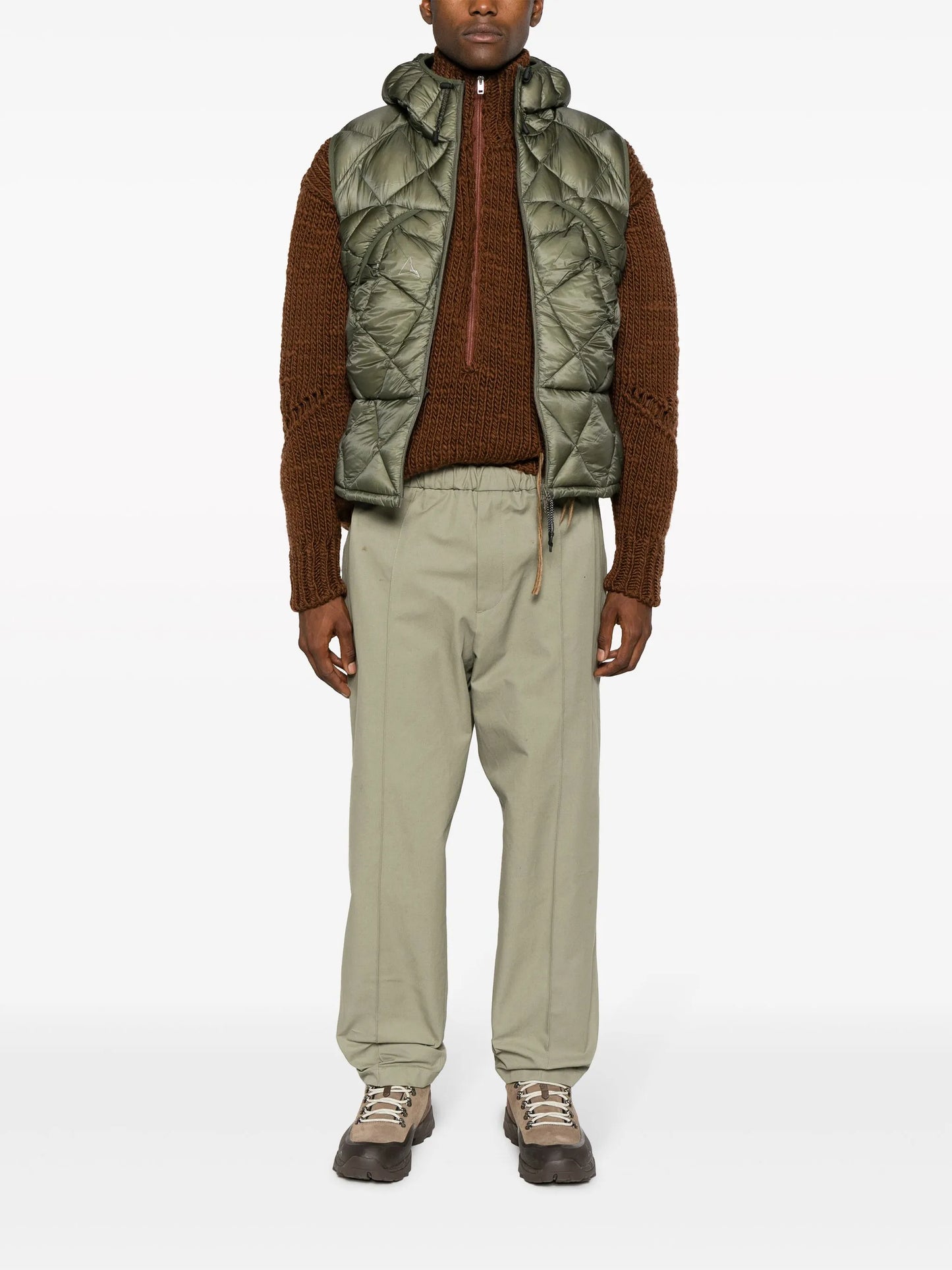 hooded padded gilet
