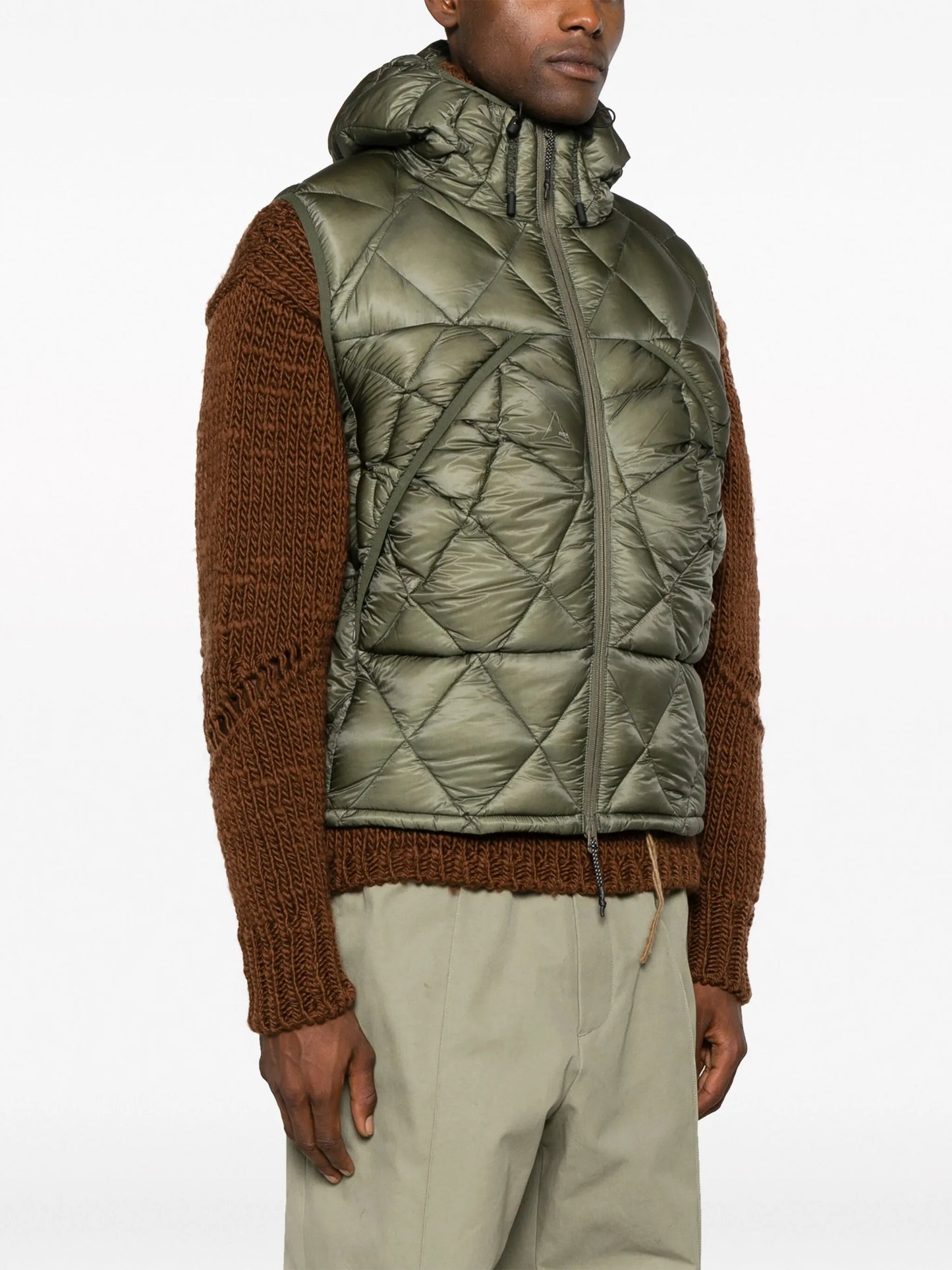 hooded padded gilet