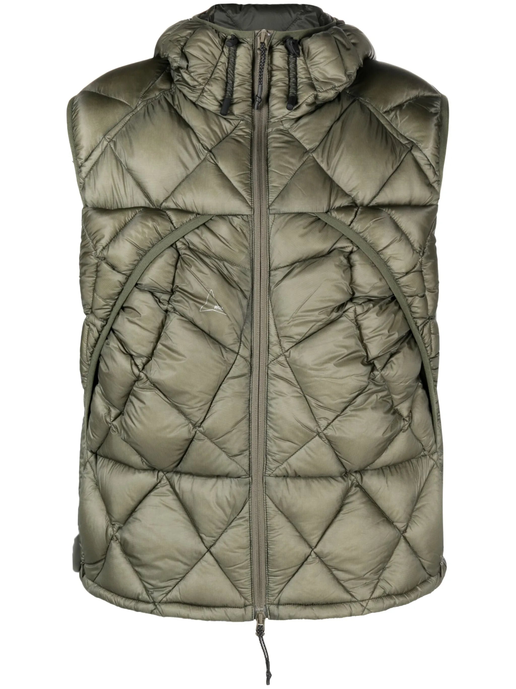 hooded padded gilet