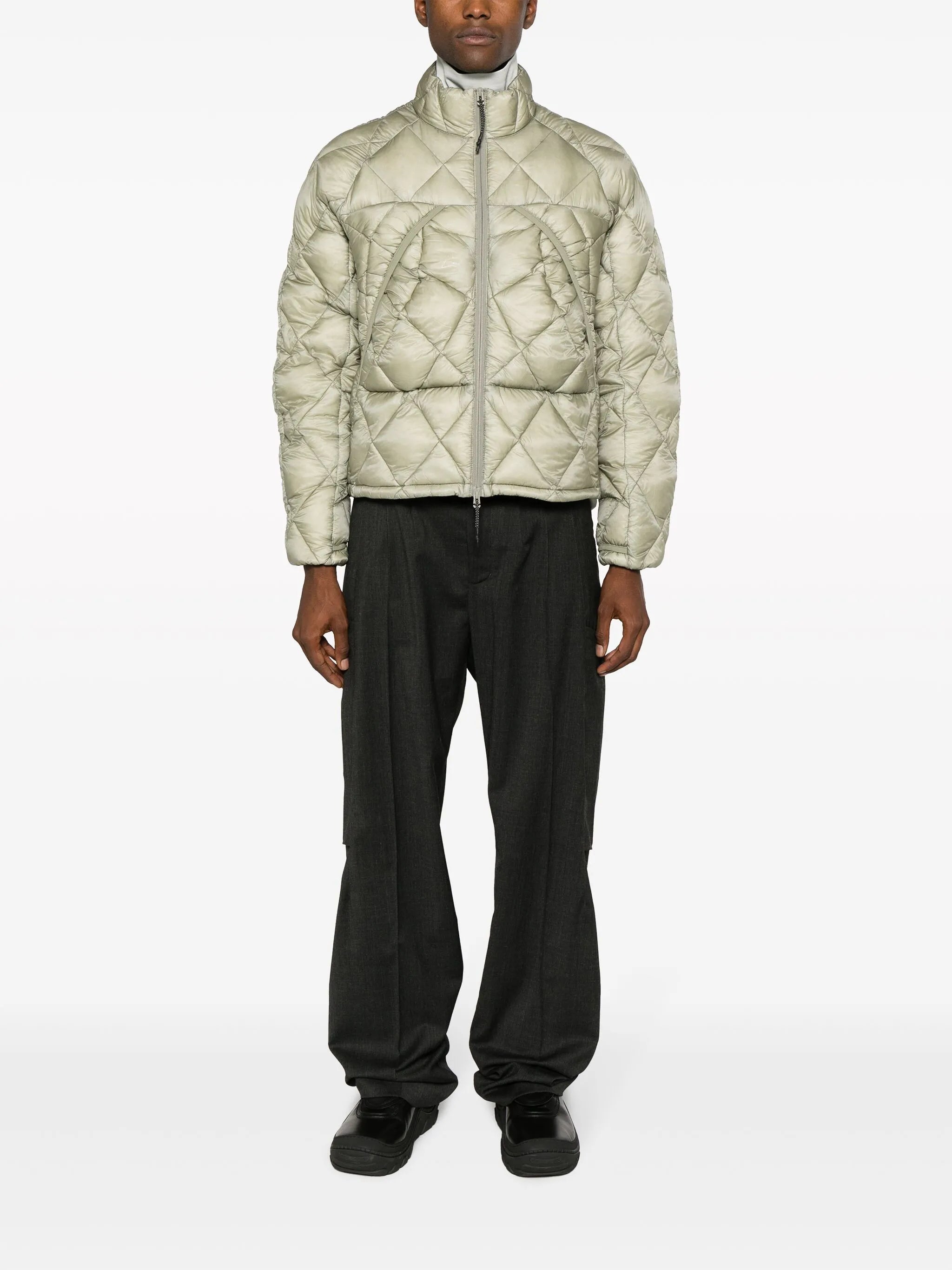 zip-up padded jacket