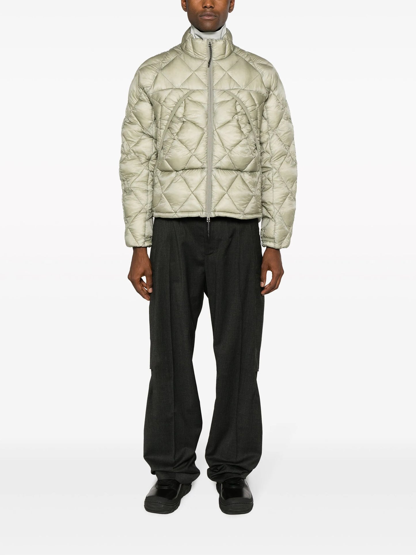 zip-up padded jacket