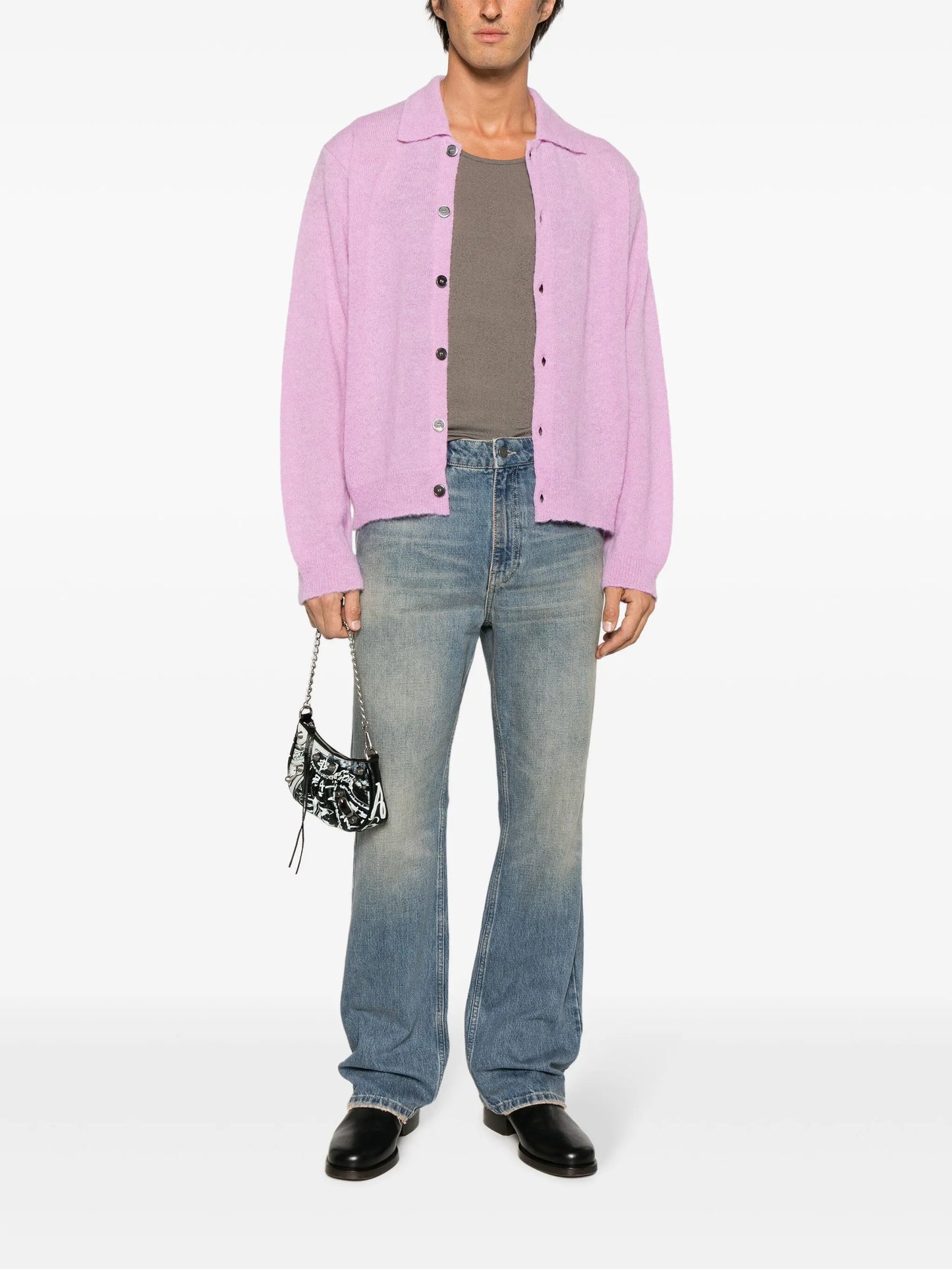 Evening knitted polo shirt