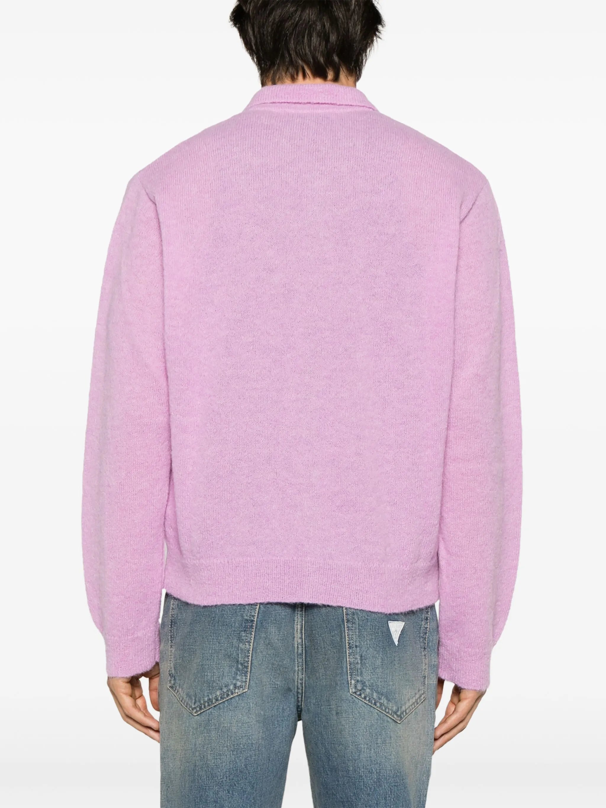 Evening knitted polo shirt