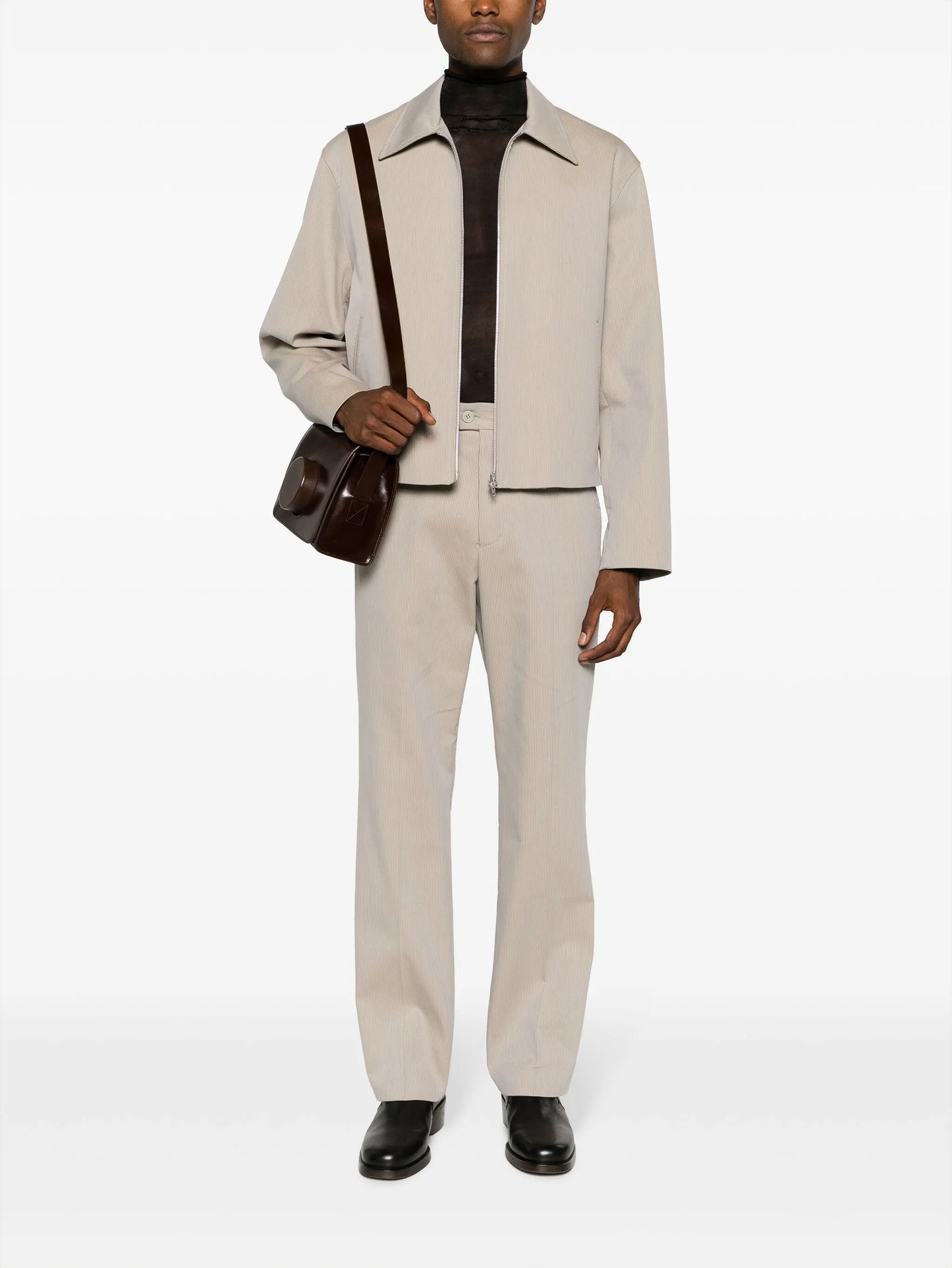 Mini corduroy zip-up jacket