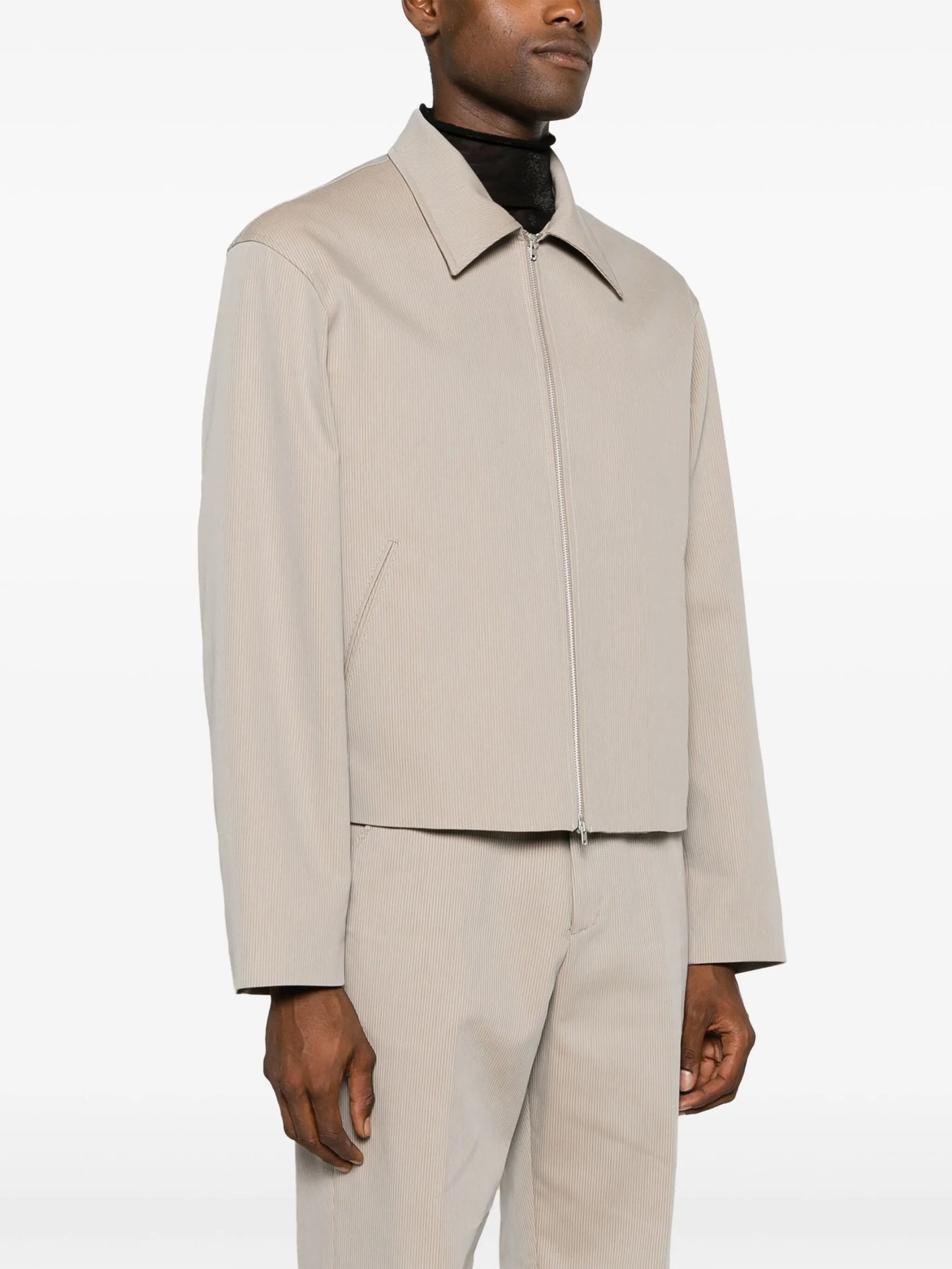 Mini corduroy zip-up jacket