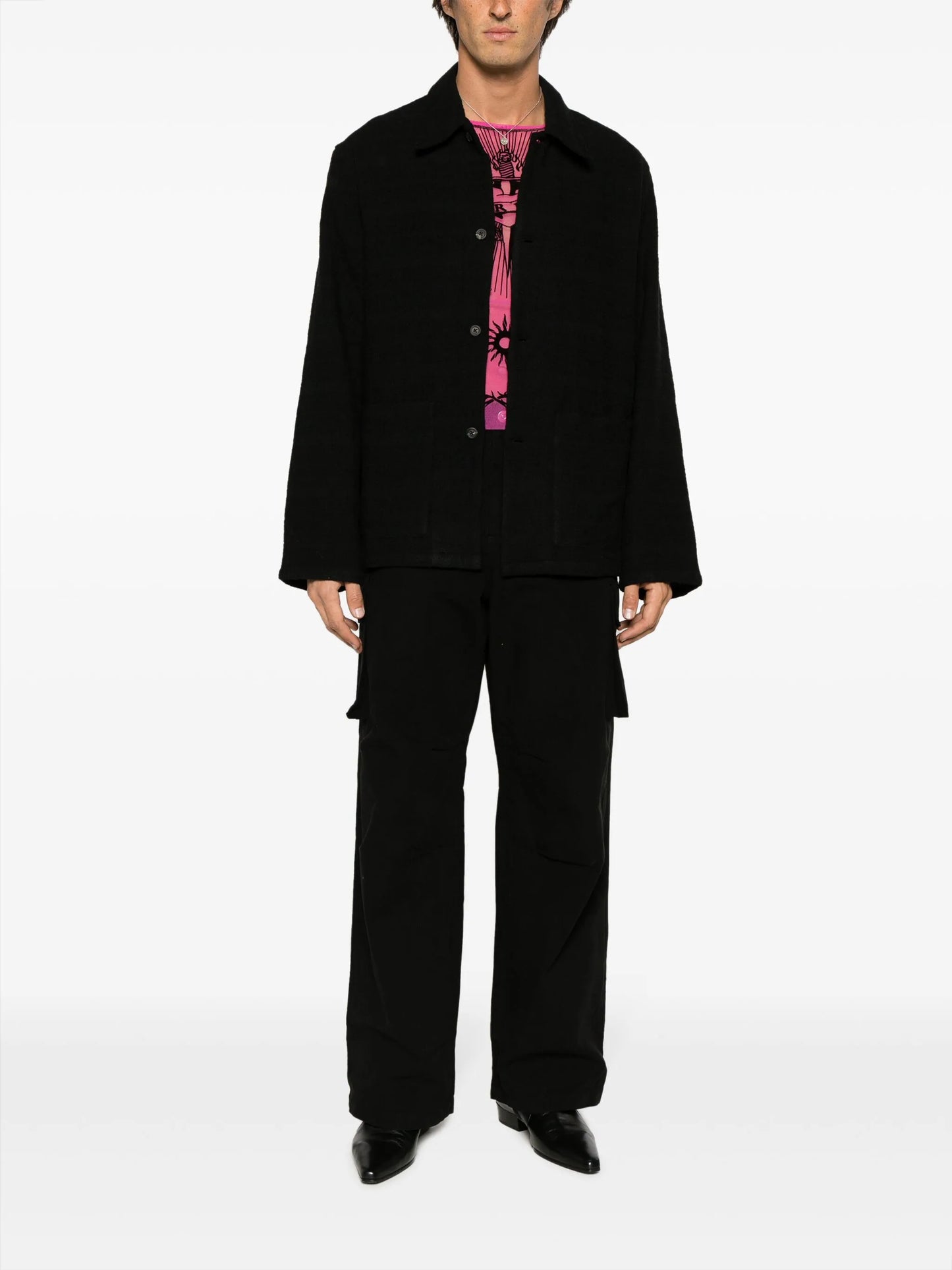 Maven felted shirt jacket