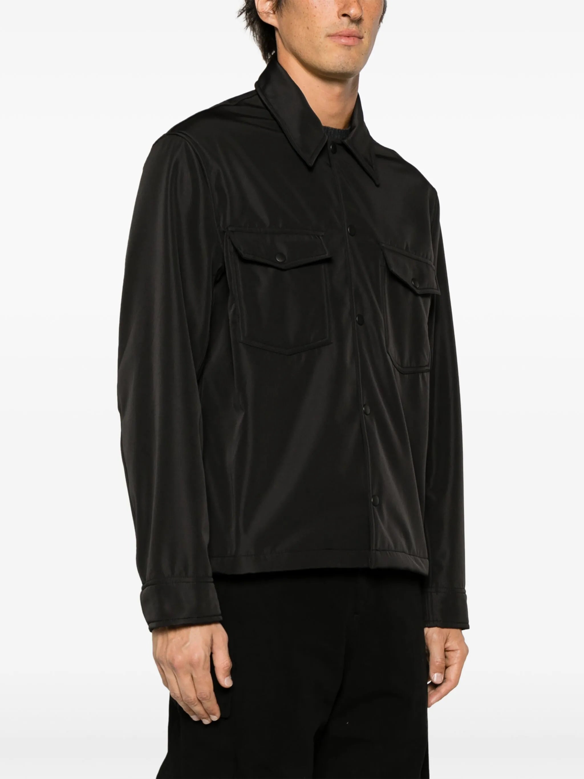 Evening Coach press-stud shirt jacket