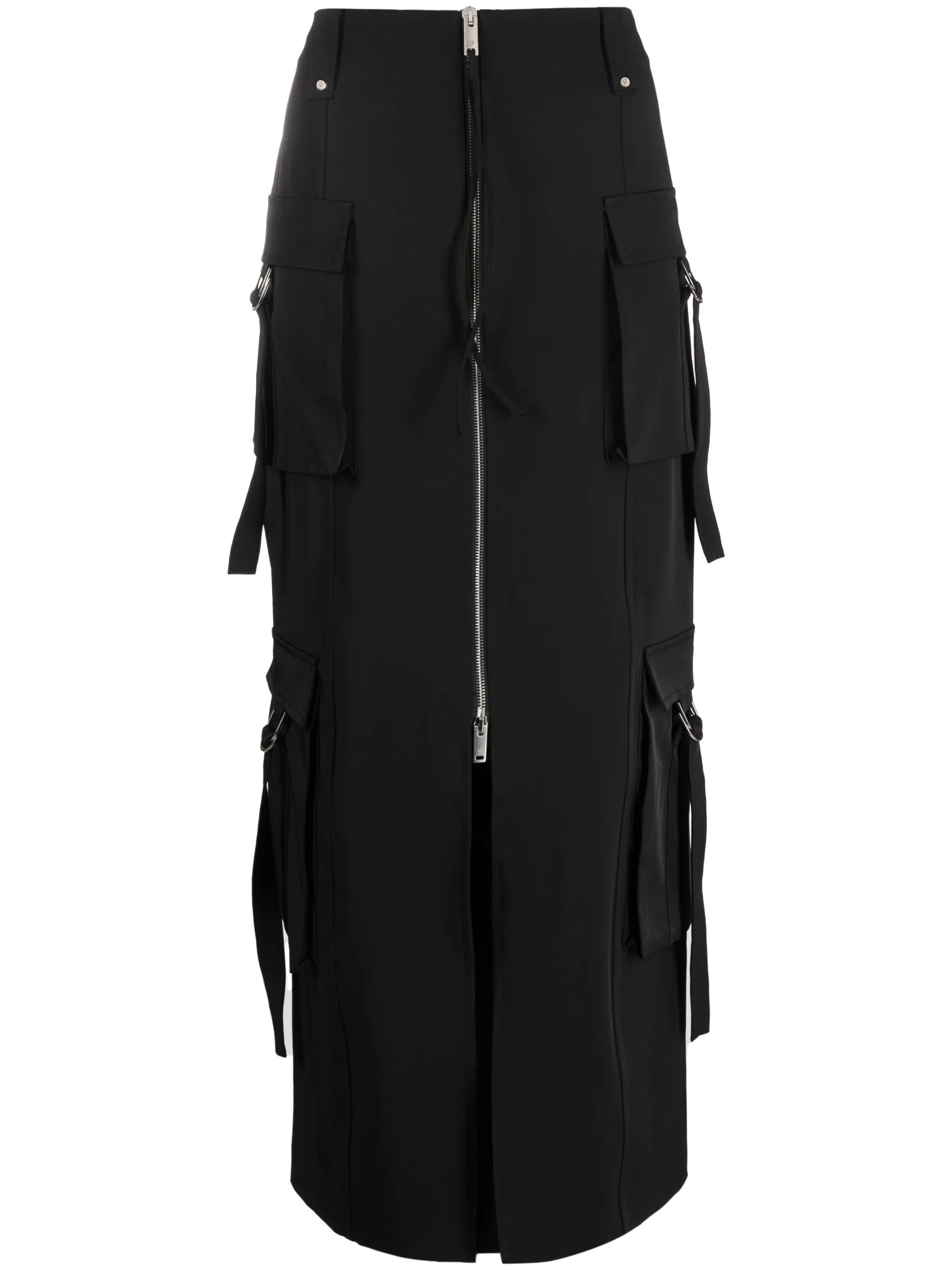zip-fastening maxi skirt