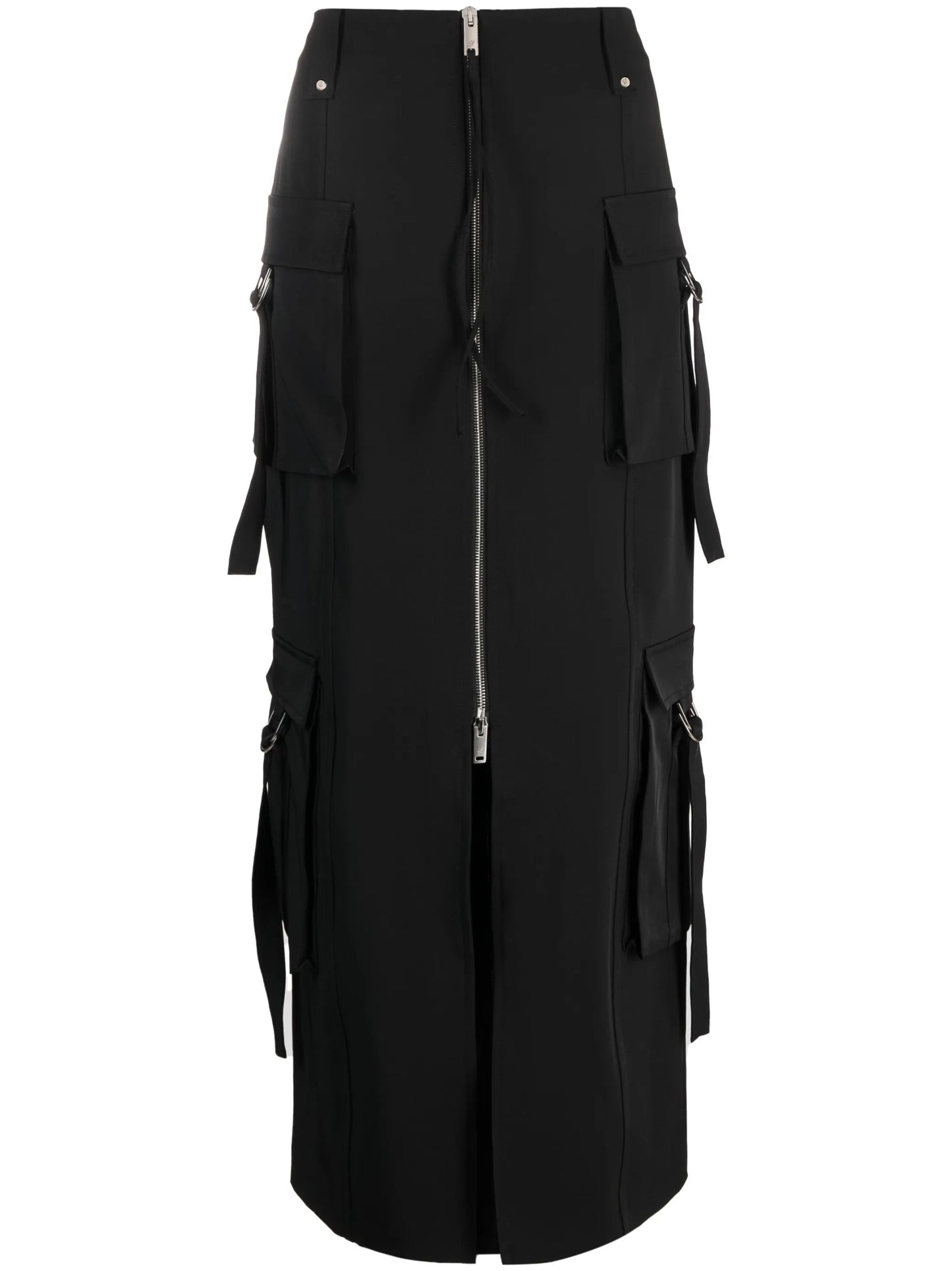 zip-fastening maxi skirt