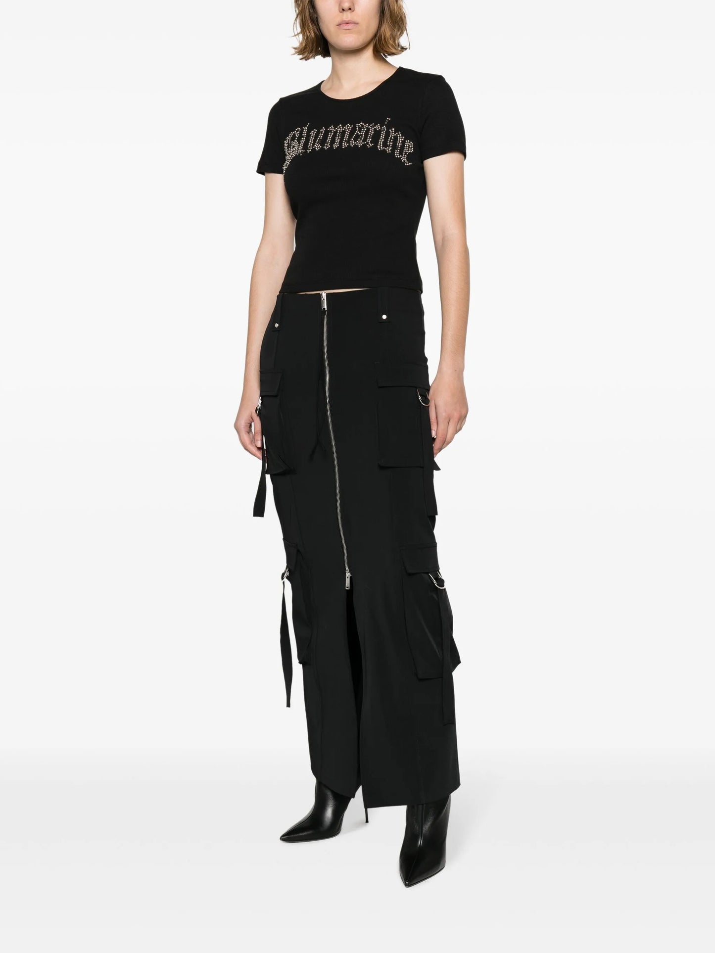 zip-fastening maxi skirt