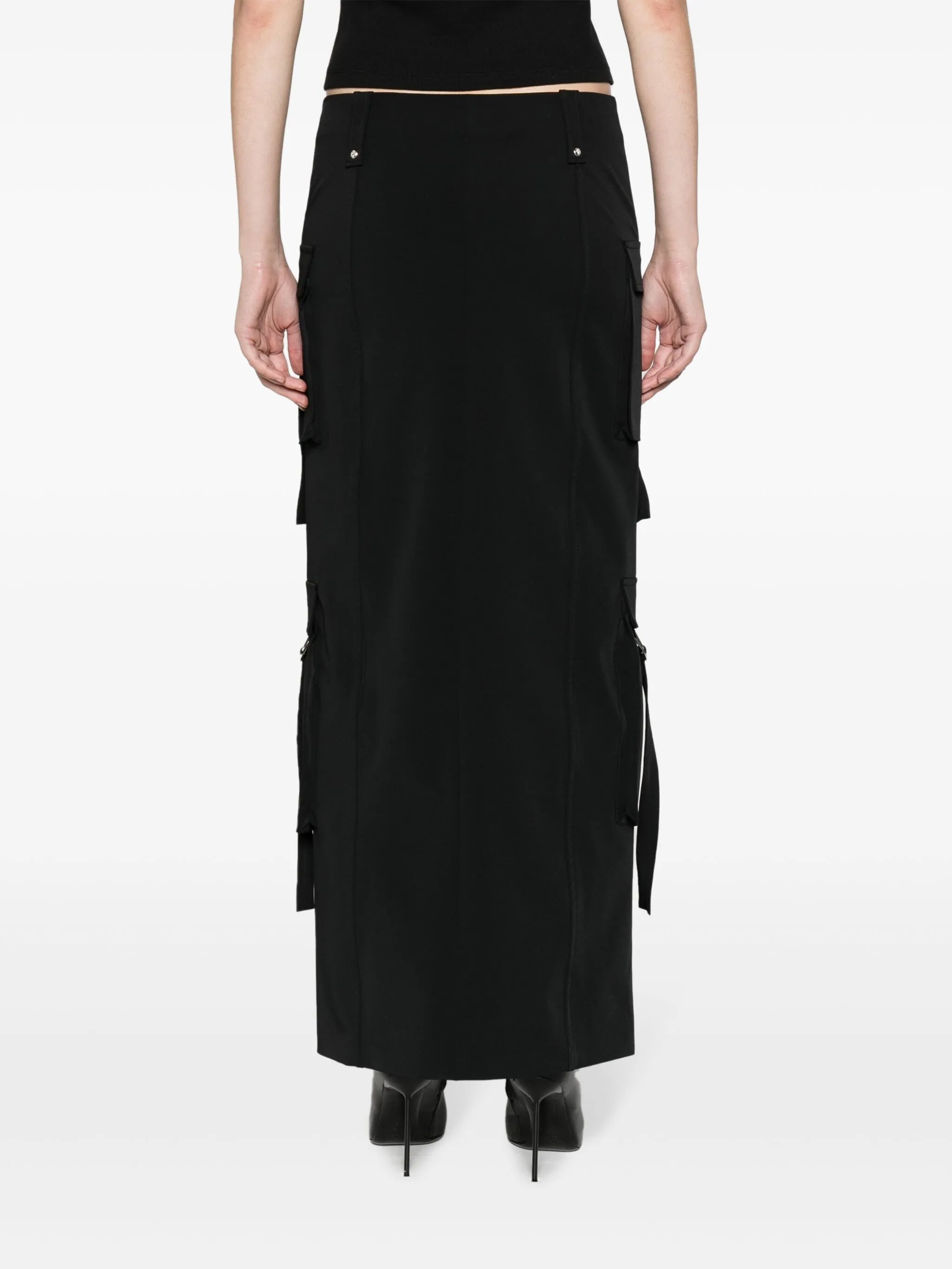 zip-fastening maxi skirt
