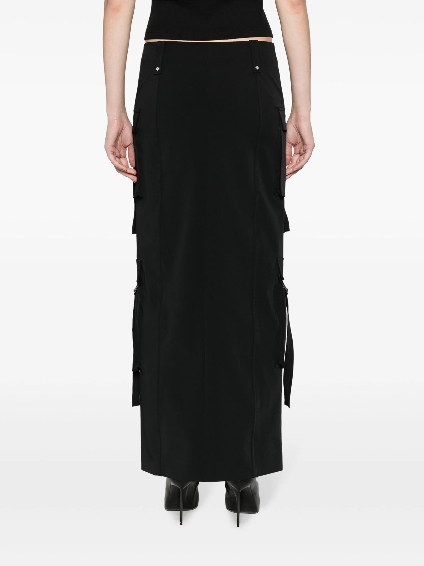 zip-fastening maxi skirt