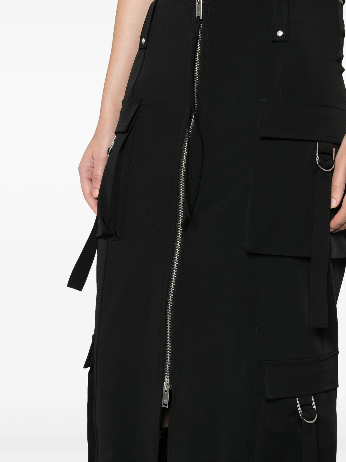 zip-fastening maxi skirt