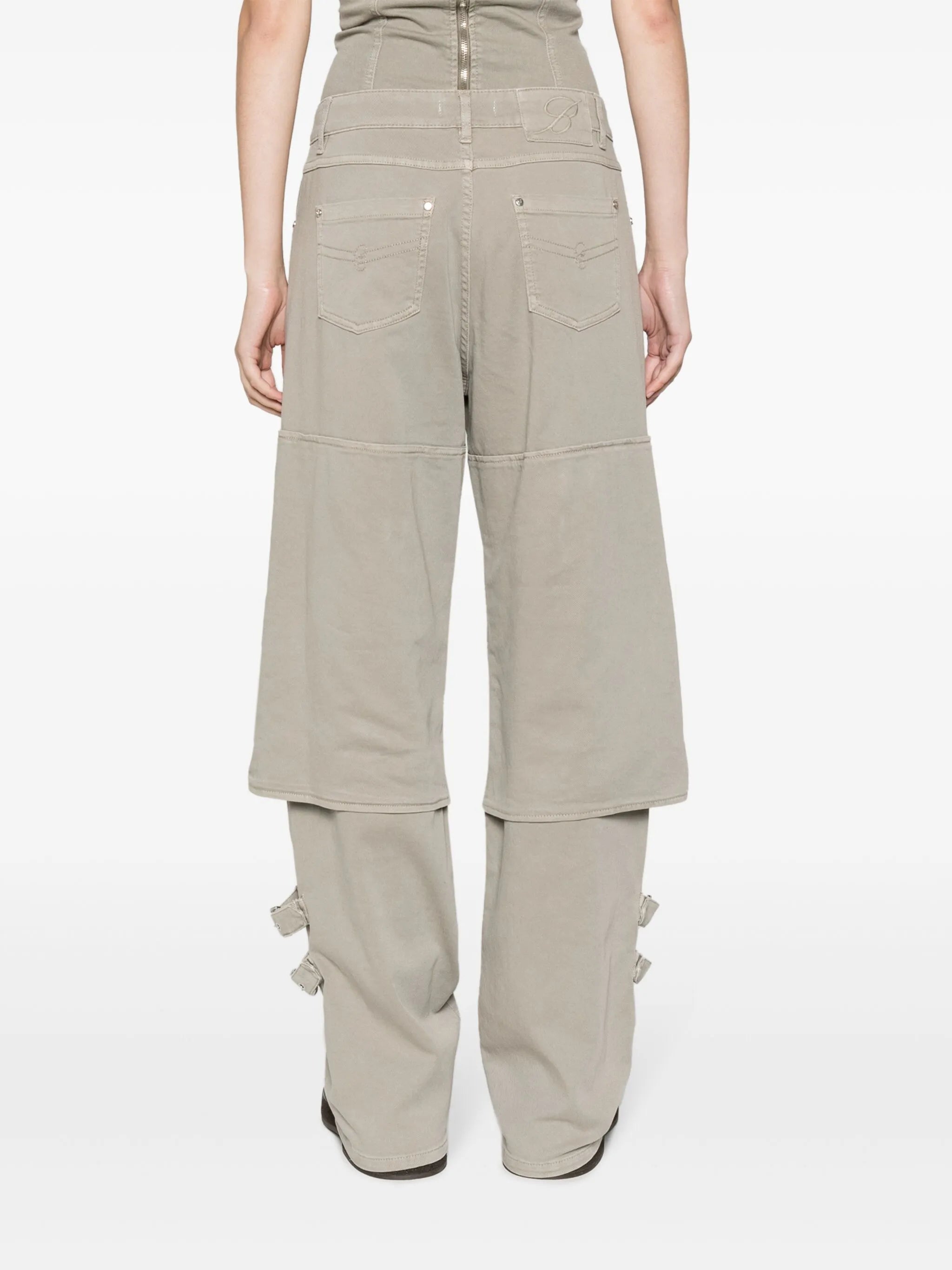 buckle-detail boyfriend jeans